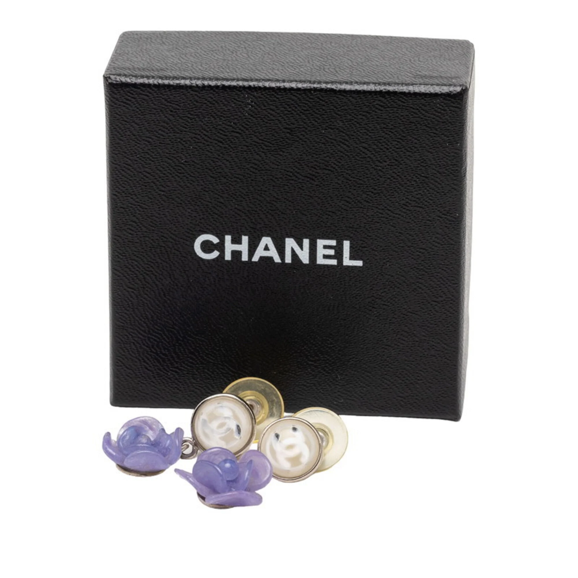 CC Logo Earrings Silver-Tone Metal - Image 4