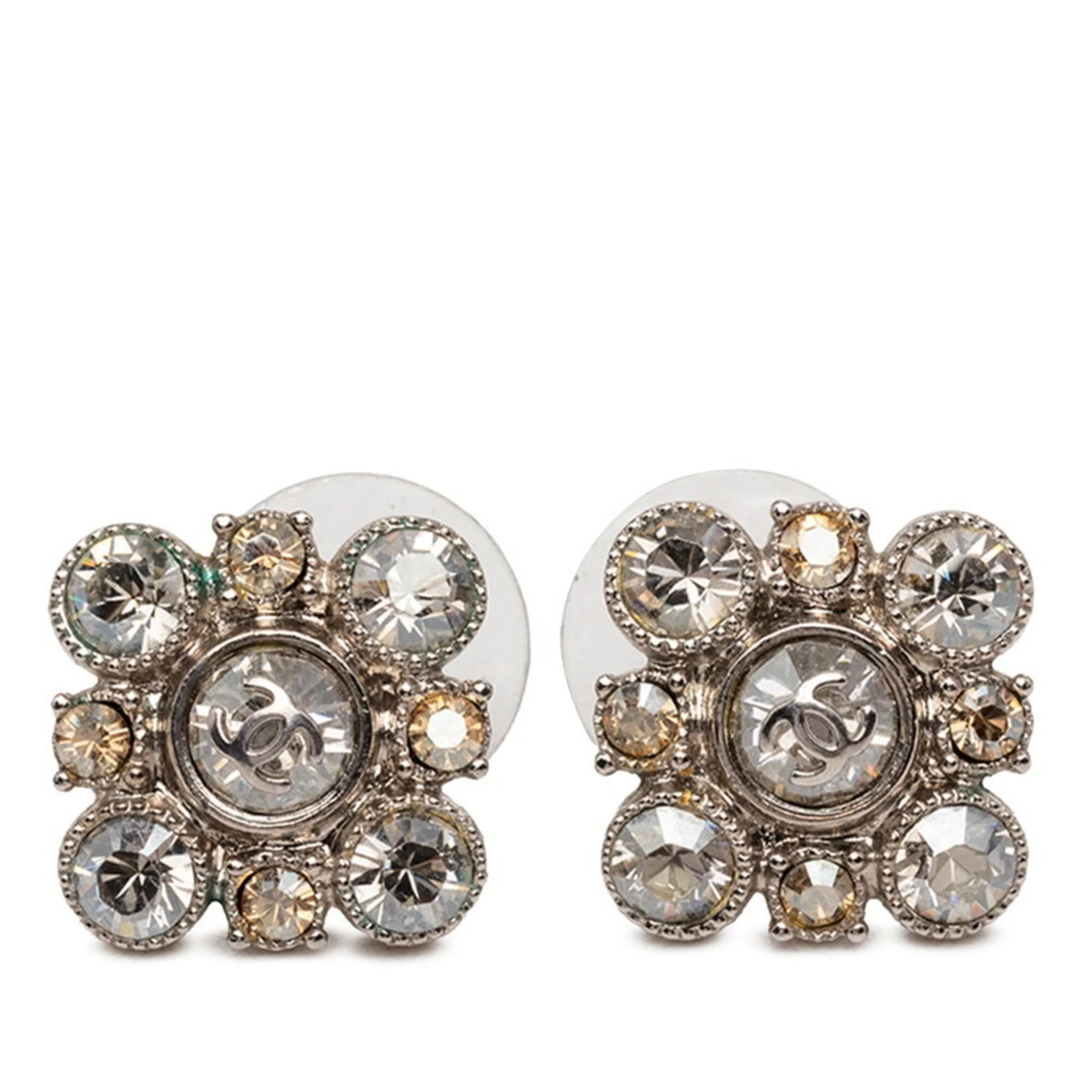 CC Logo Earrings Sterling Silver Silver-Tone Metal