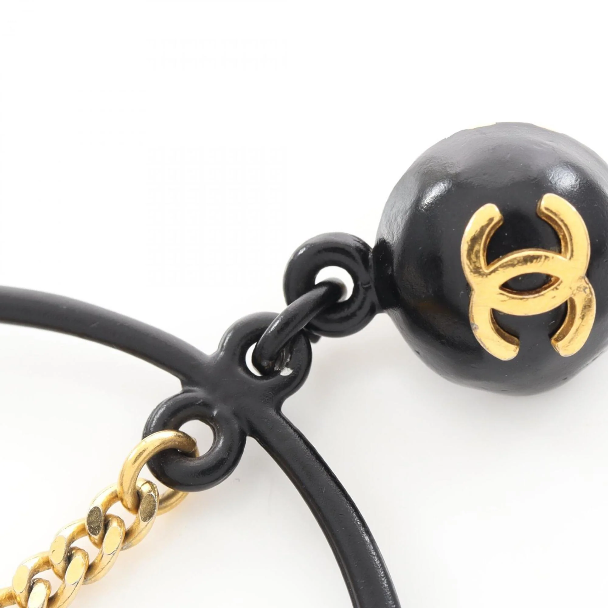 CC Logo Hoop Earrings Metal Gold-Tone Metal - Image 7