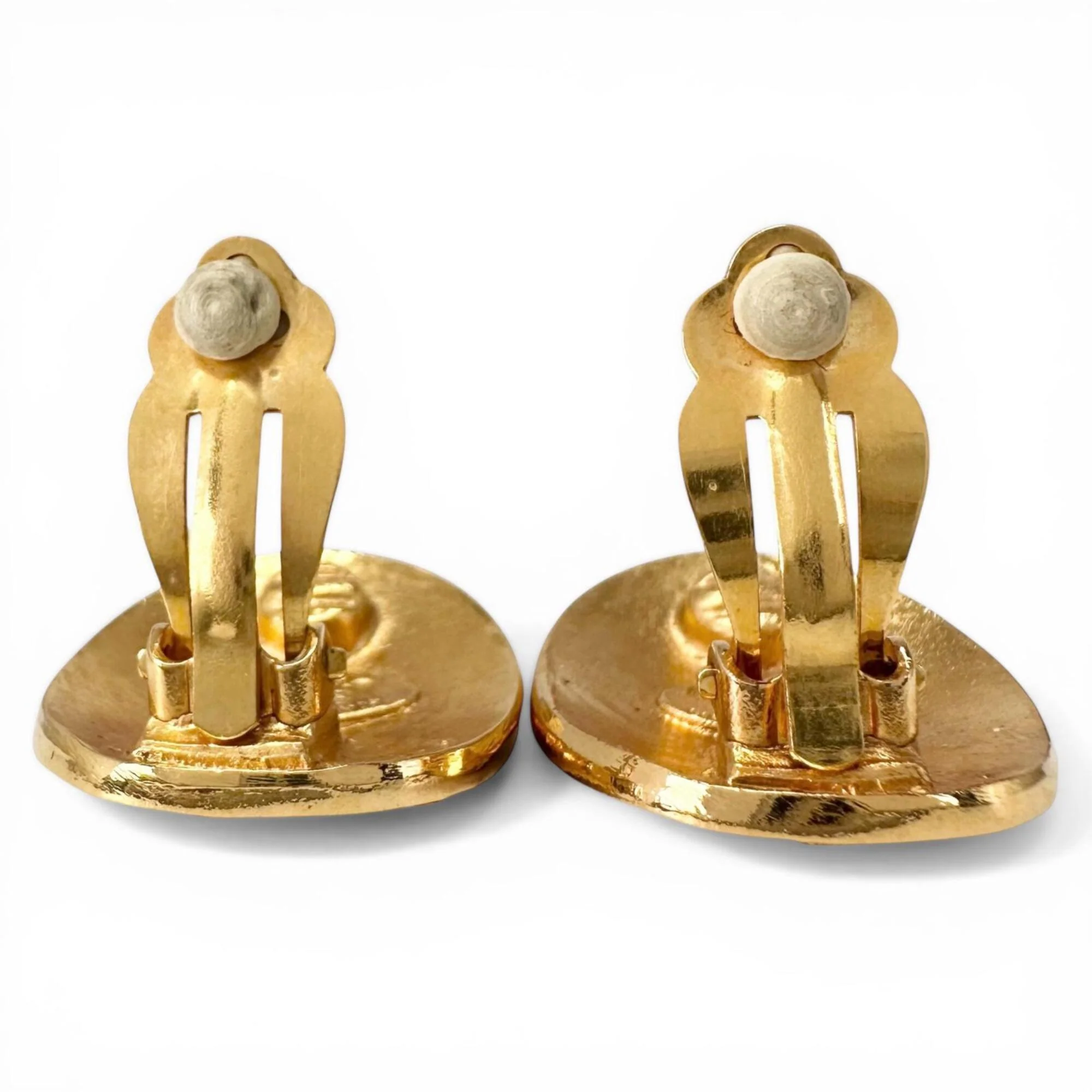 CC Logo Oval Clip-On Earrings Metal Gold-Tone Metal - Image 5