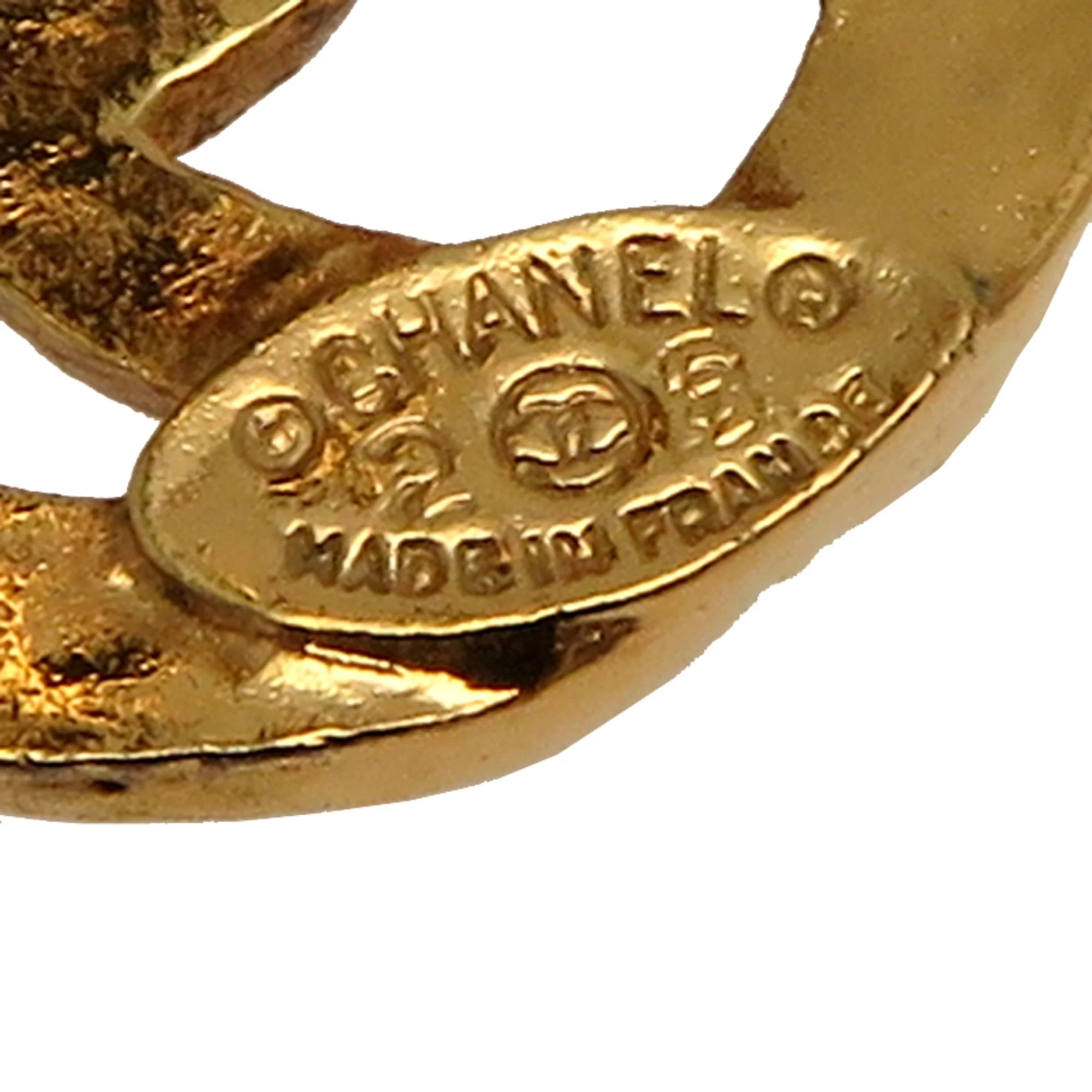 CC Logo Round Clip-On Earrings Metal - Image 5