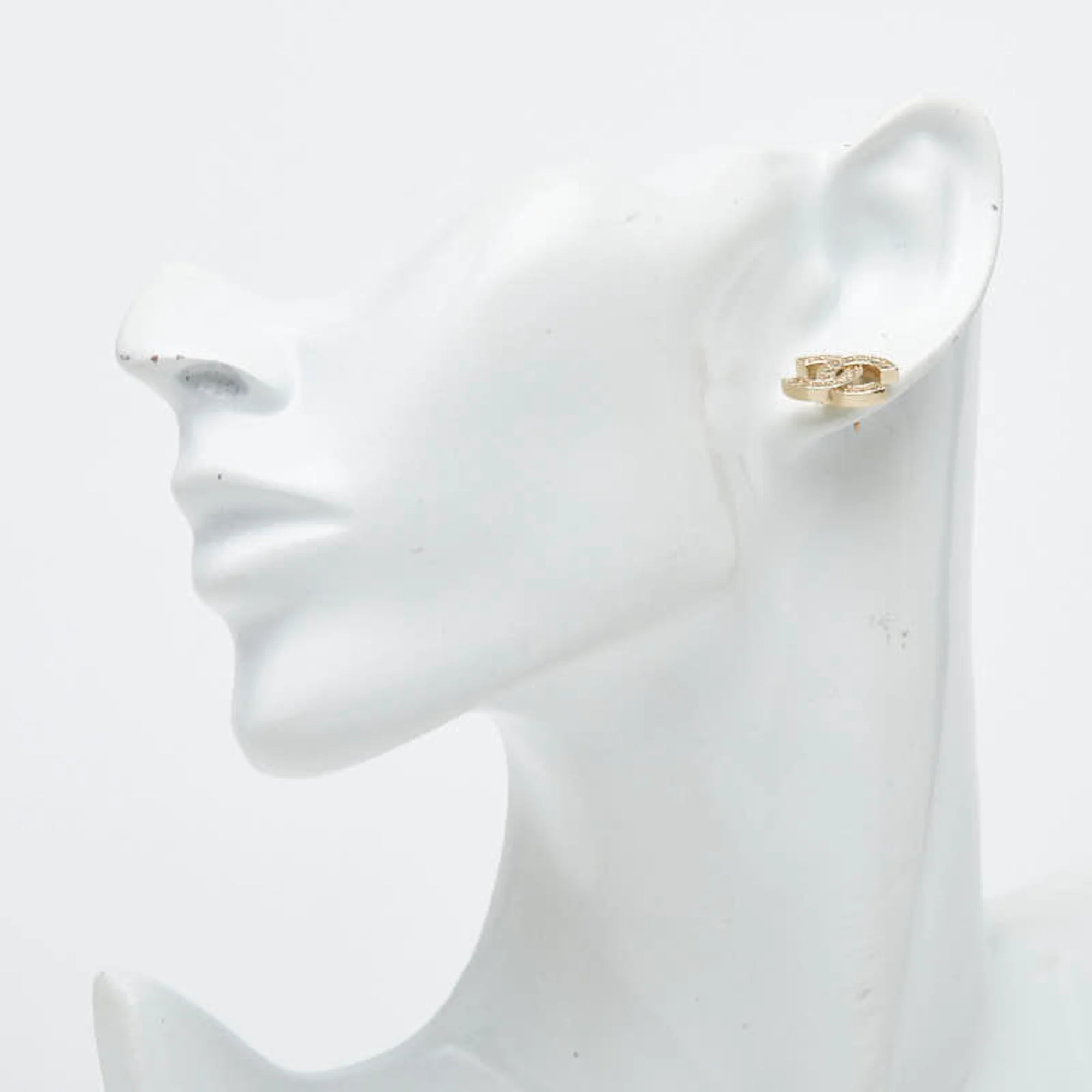 CC Logo Single Earring Gold-Tone Metal - Image 4