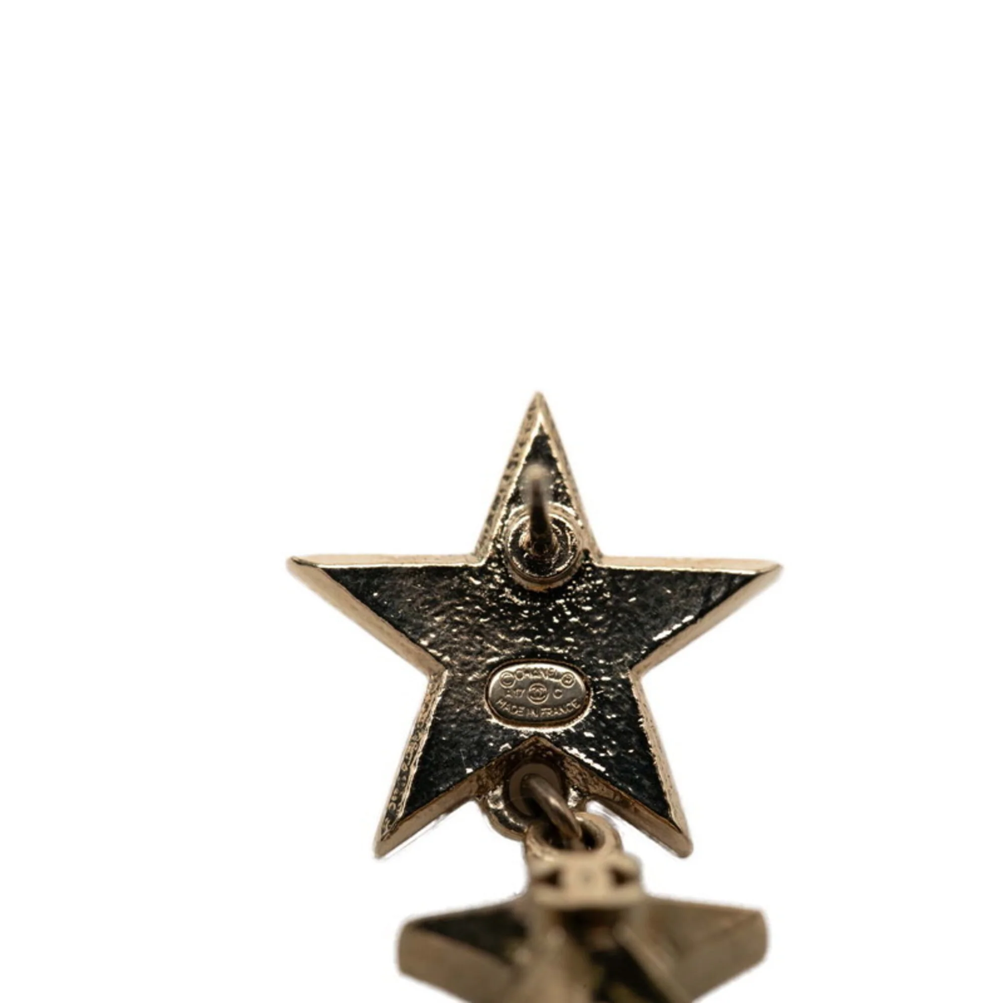 CC Logo Star Earrings Metal Gold-Tone Metal - Image 3