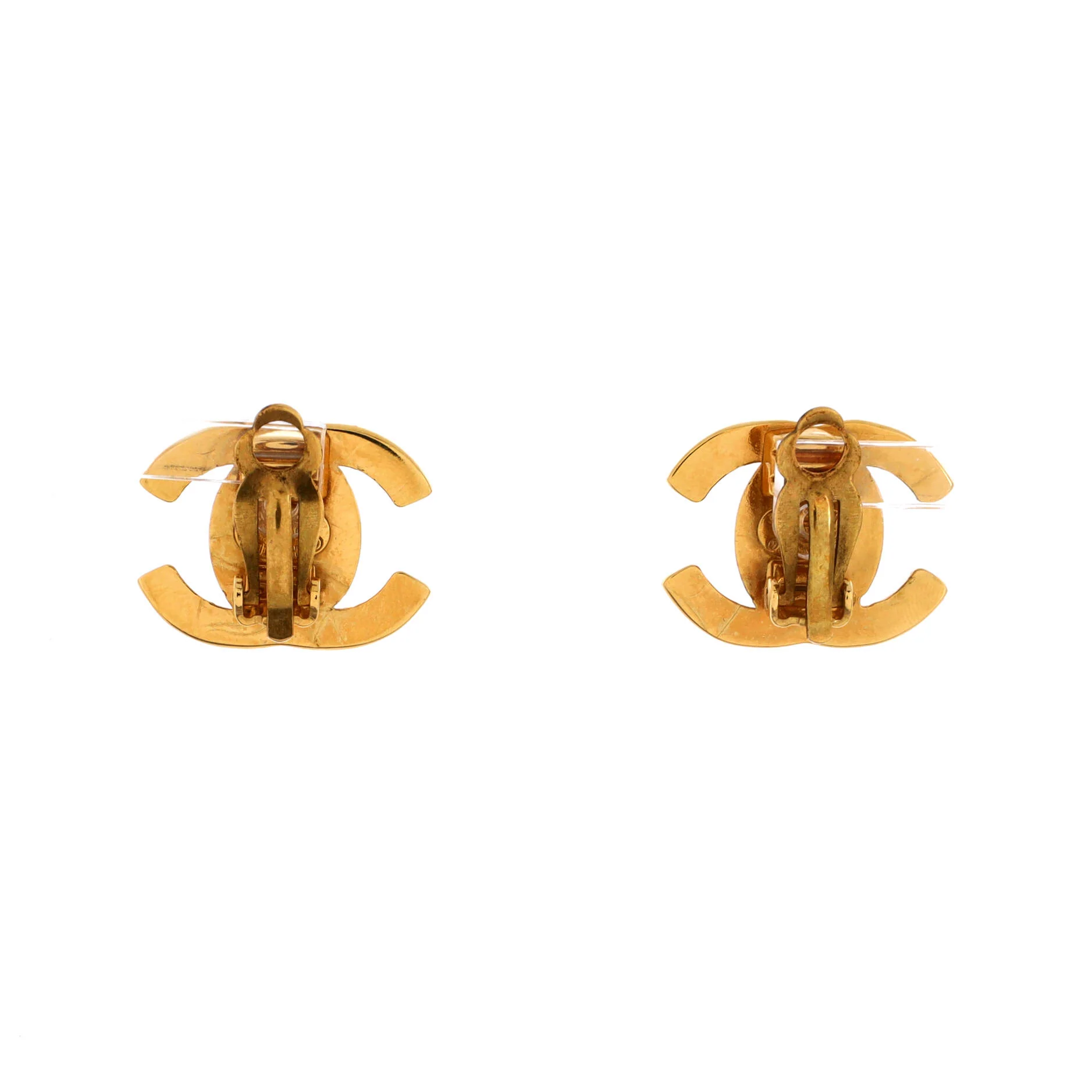CC Turnlock Clip-On Earrings Metal - Image 3