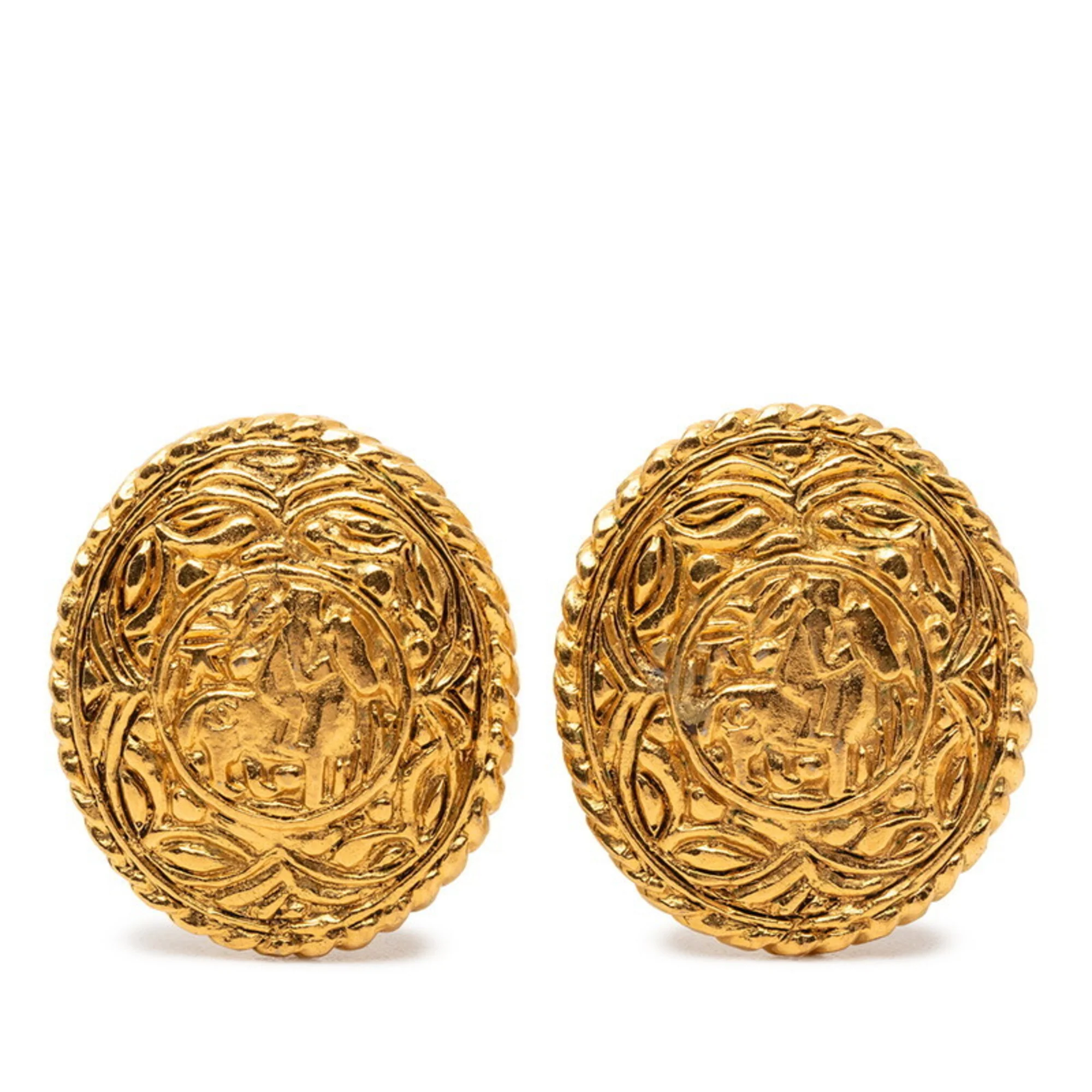 Clip-On Earrings Clip-On Gold-Tone Metal