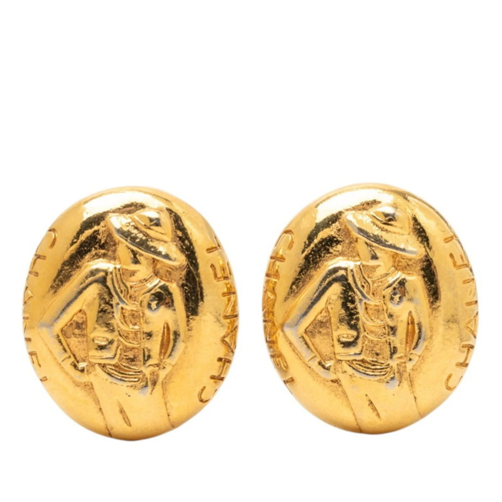 Clip-On Earrings Clip-On Gold-Tone Metal