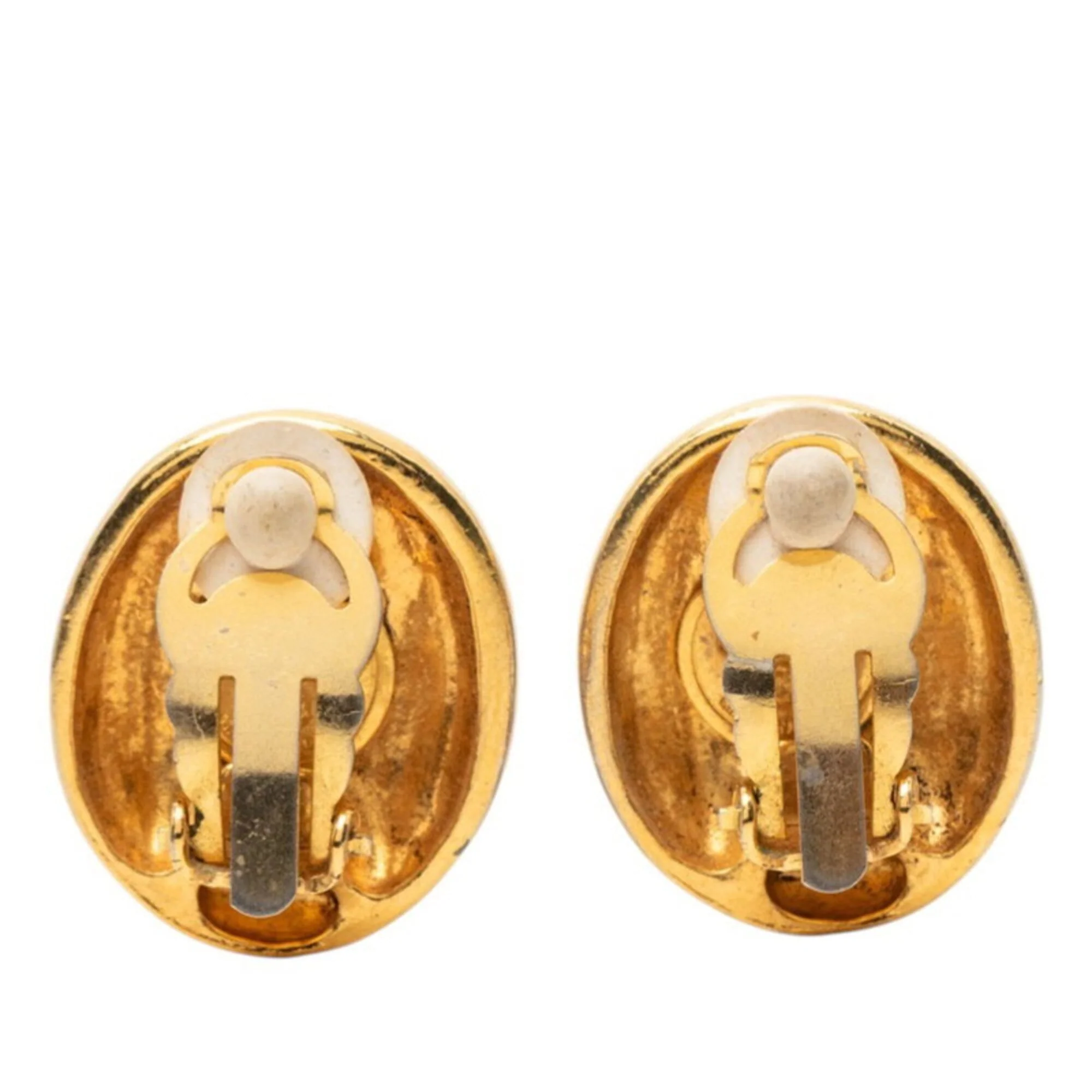 Clip-On Earrings Clip-On Gold-Tone Metal - Image 2