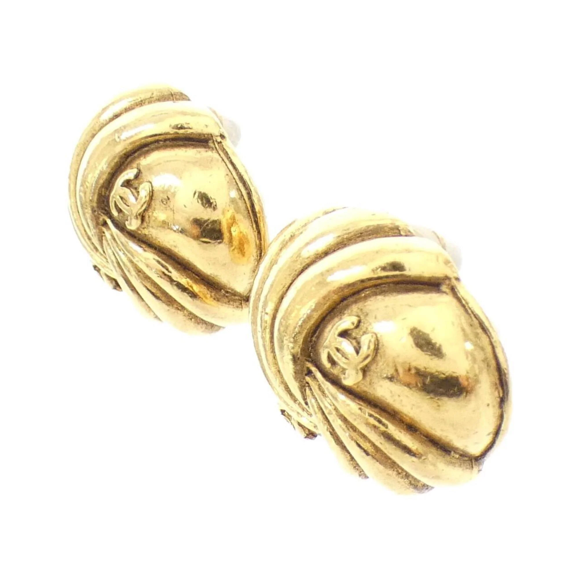 Clip-On Earrings Clip-On Gold-Tone Metal - Image 2