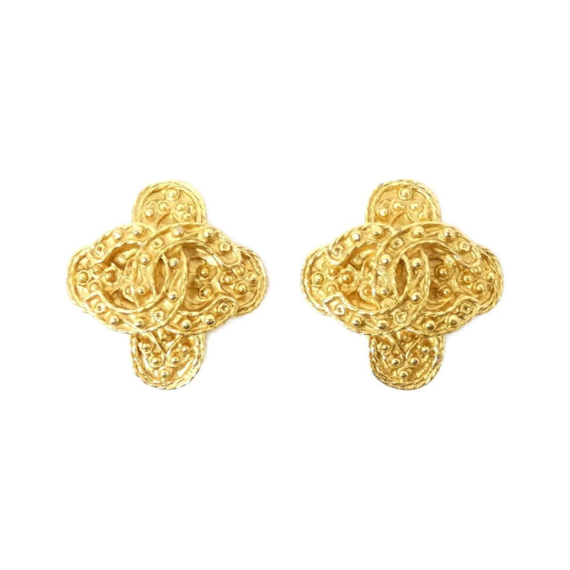 Clip-On Earrings Clip-On Gold-Tone Metal