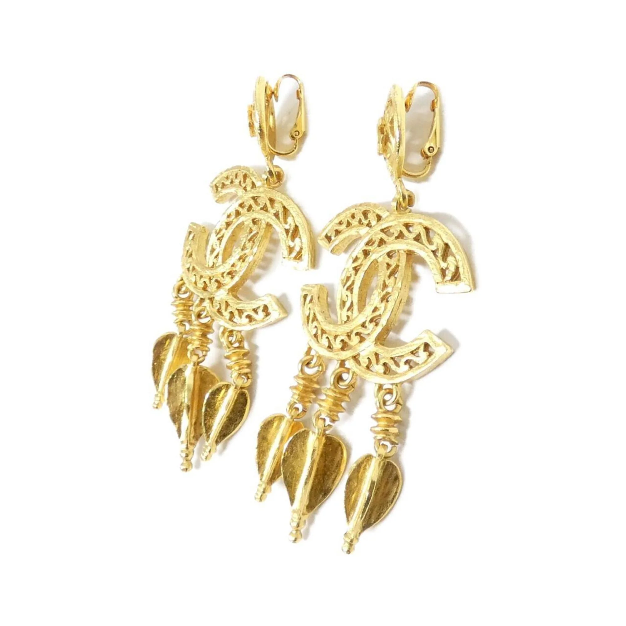 Clip-On Earrings Clip-On Gold-Tone Metal - Image 2
