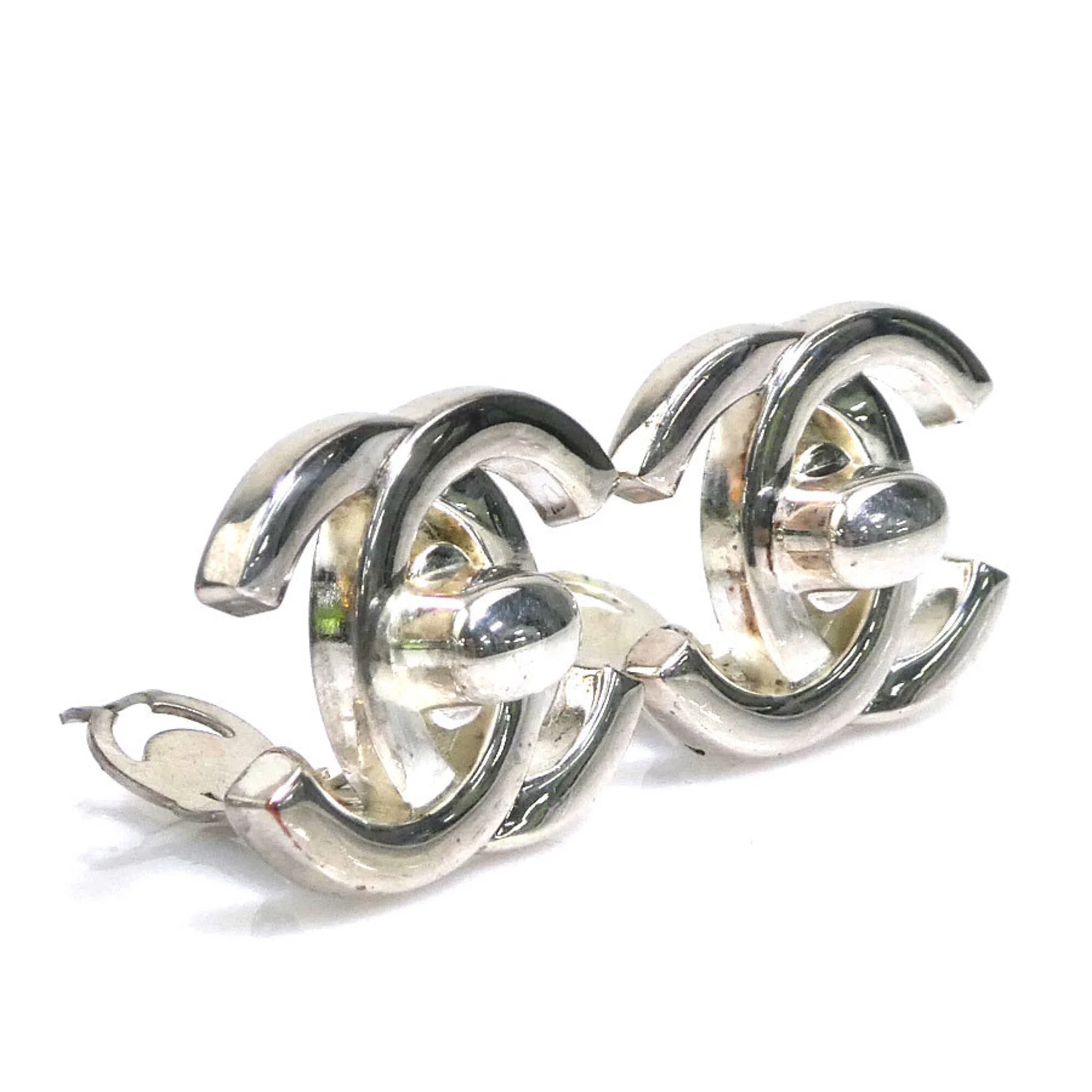 Clip-On Earrings Clip-On Silver-Tone Metal - Image 2