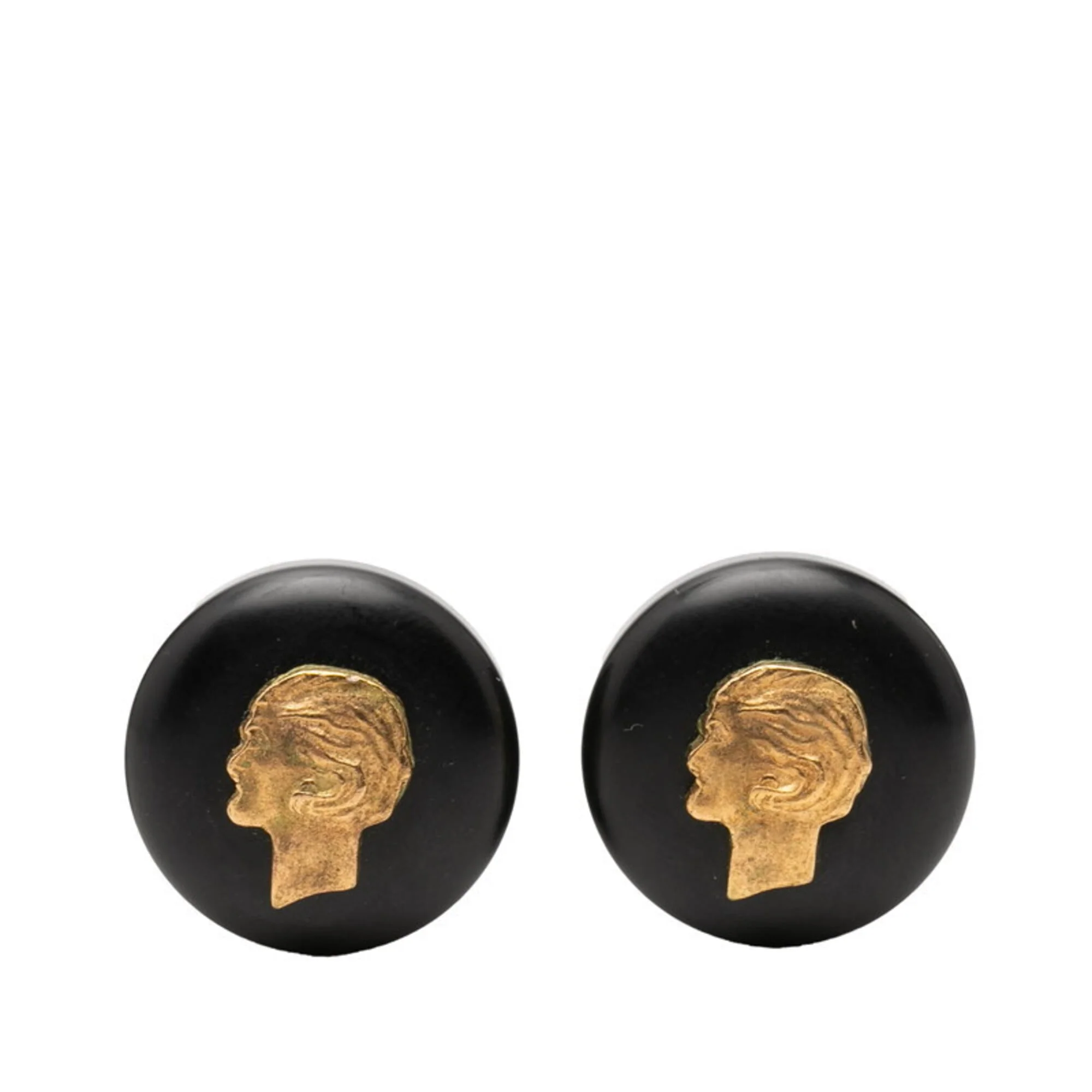 Clip-On Earrings Gold and Plastic