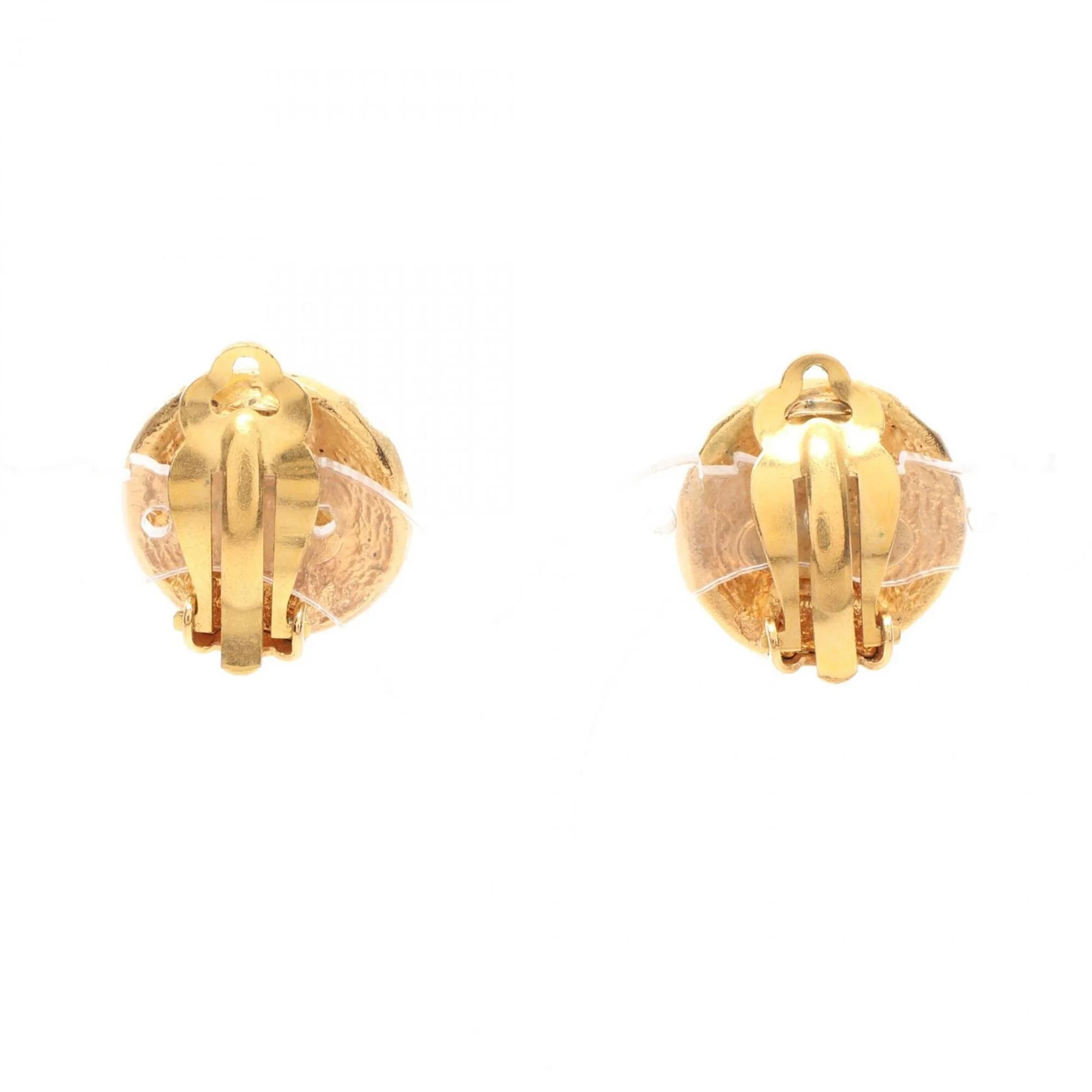 Clip-On Earrings Logo Clip-On Gold-Tone Metal - Image 2