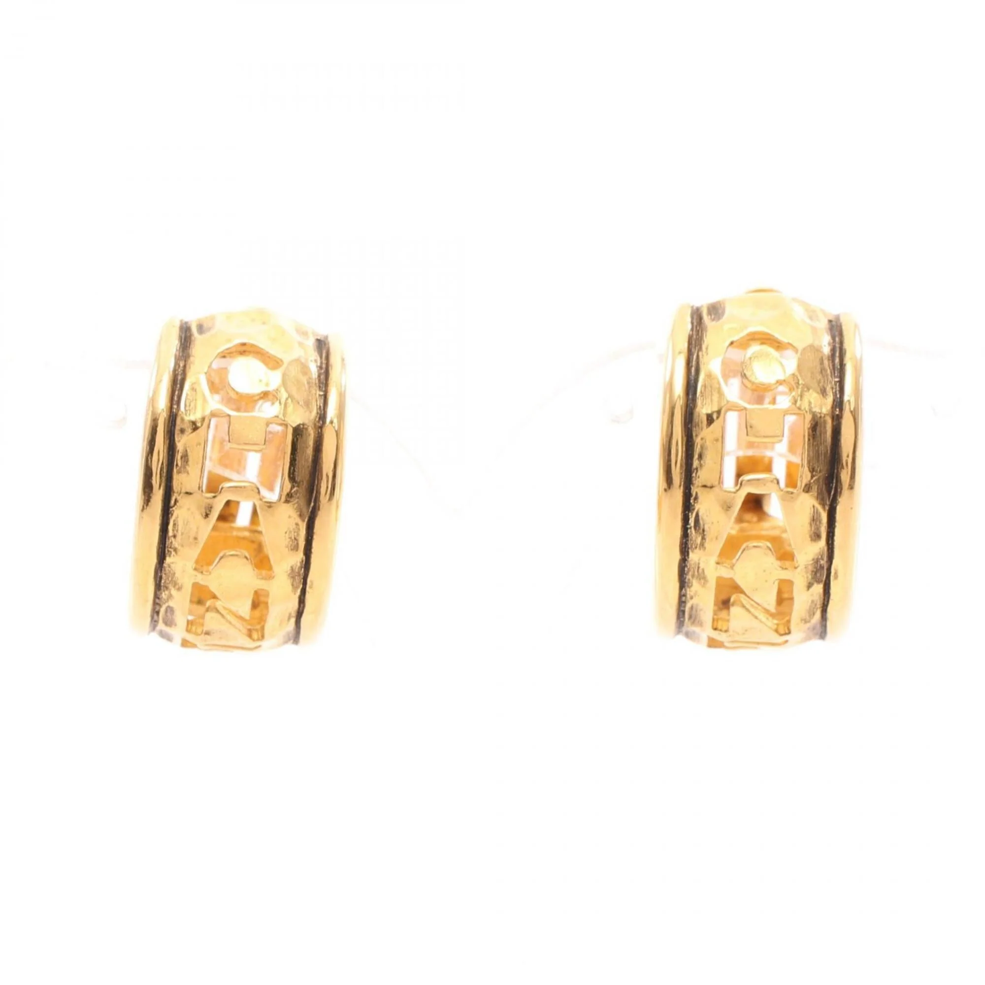 Clip-On Earrings Logo Clip-On Gold-Tone Metal