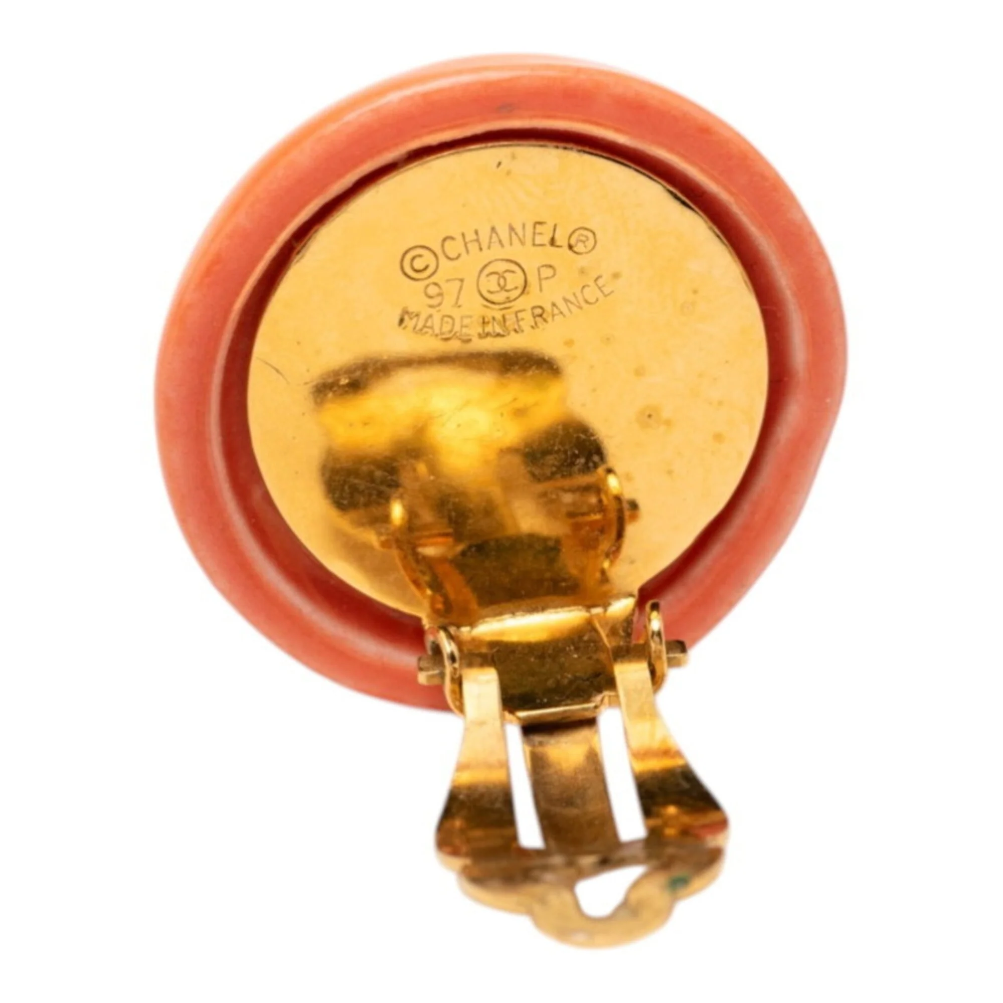 Clip-On Earrings Logo Clip-On Gold-Tone Metal - Image 3