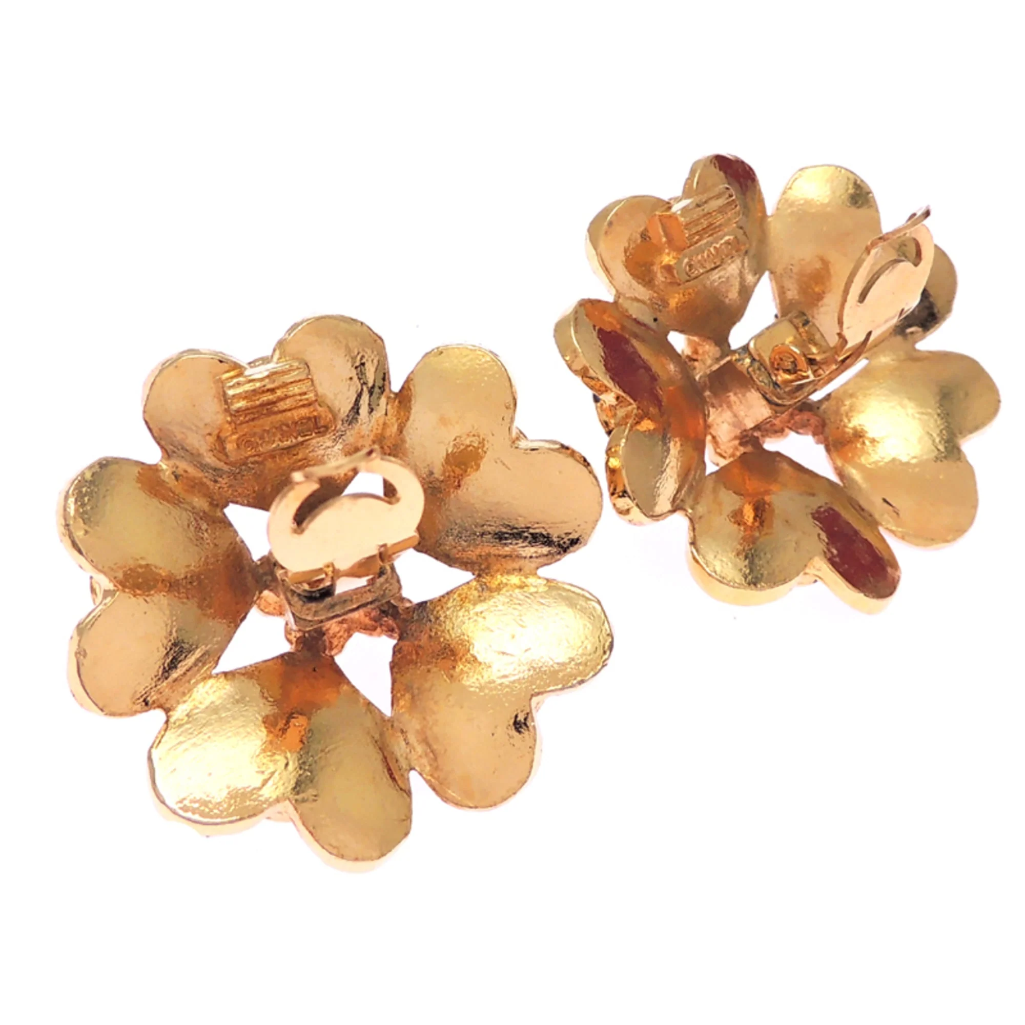 Clip-On Earrings Pearl Clip-On Gold and 18K Yellow Gold - Image 4