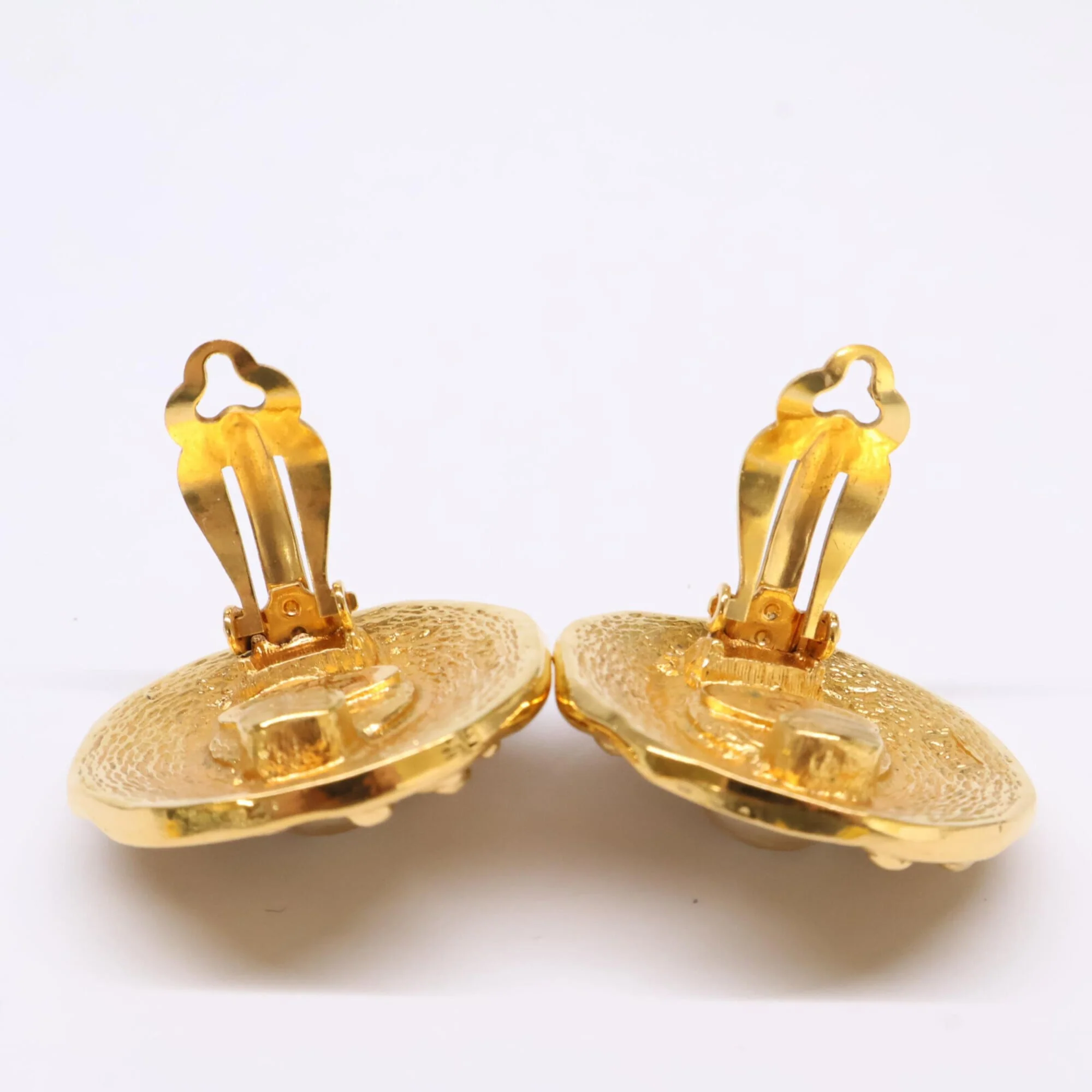 Clip-On Earrings Pearl Clip-On Gold-Tone Metal - Image 8