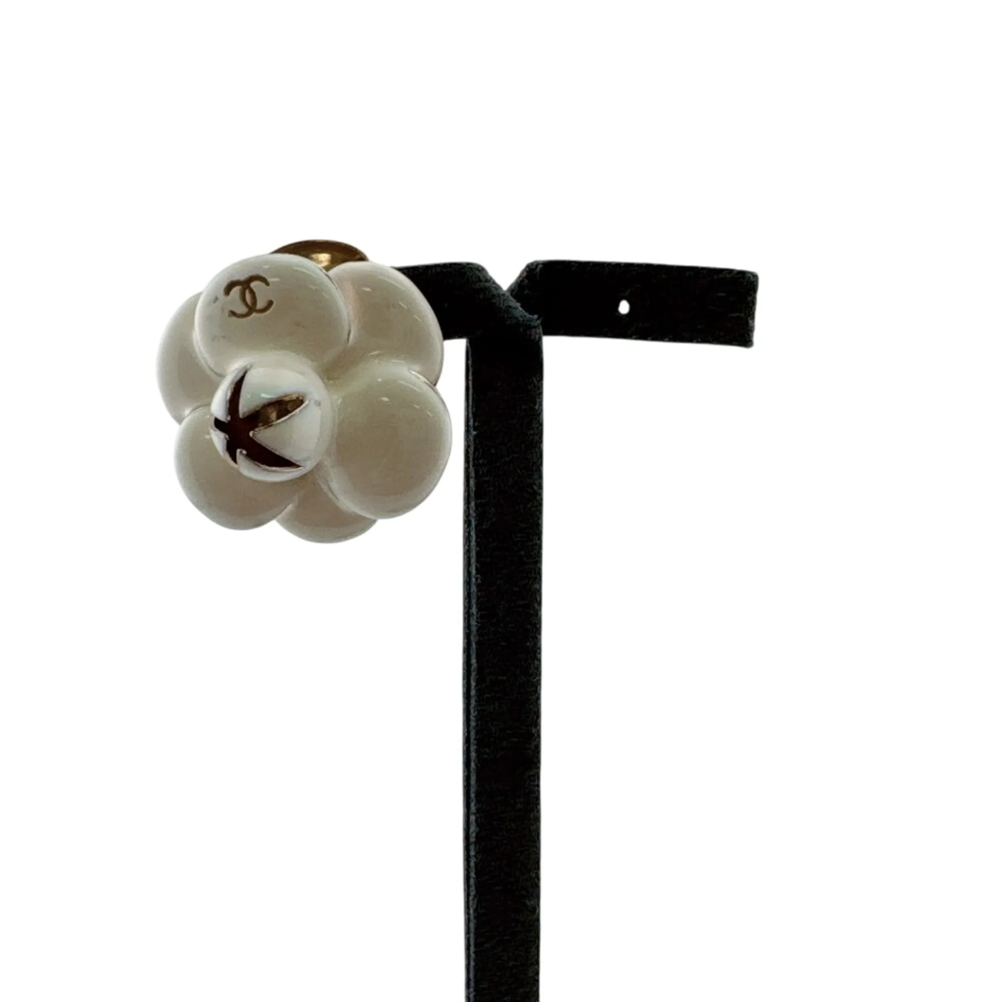 Earrings Camellia Gold-Tone Metal - Image 9