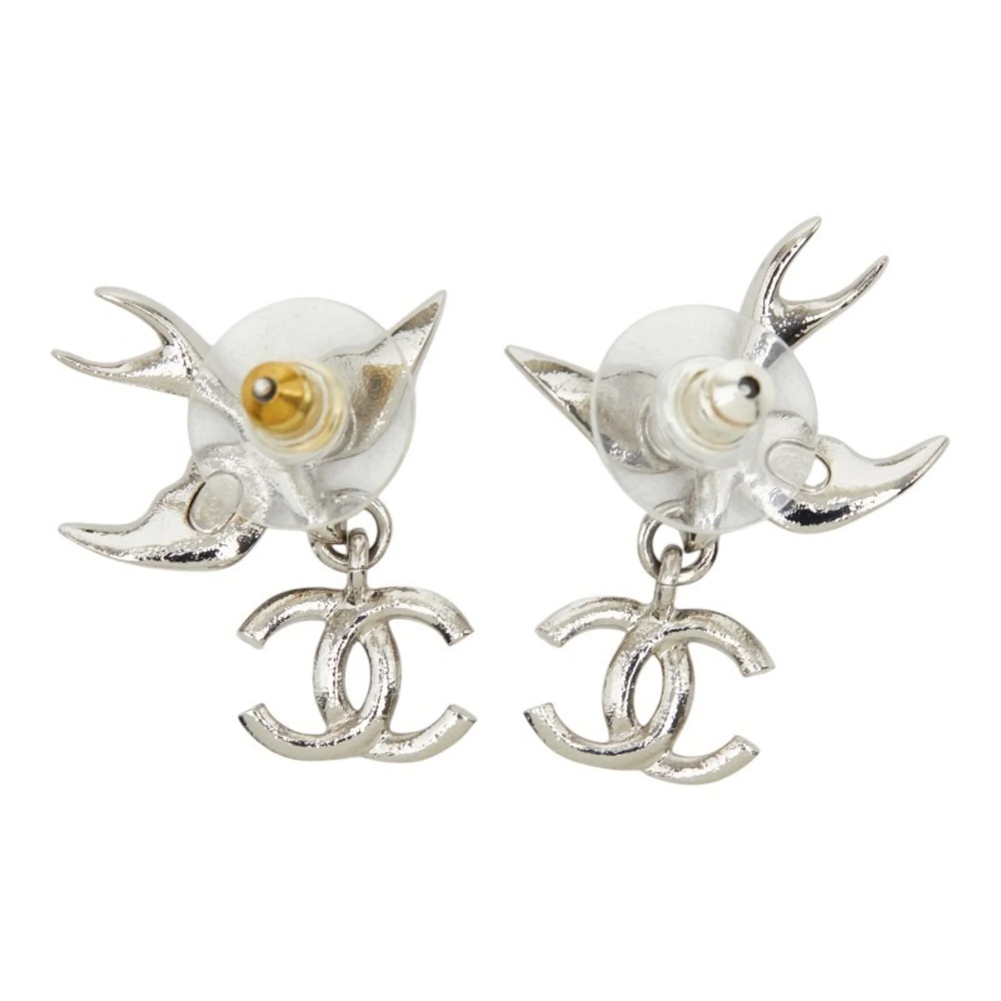 Earrings Crystal Stud Silver-Tone Metal - Image 3