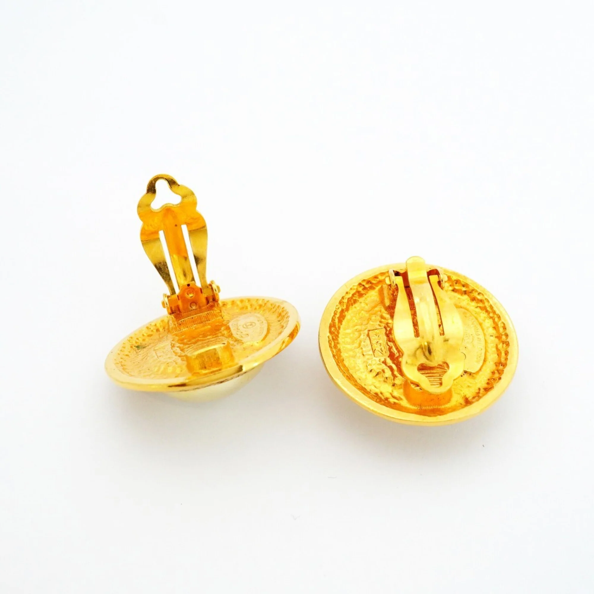 Earrings Pearl Gold-Tone Metal - Image 3