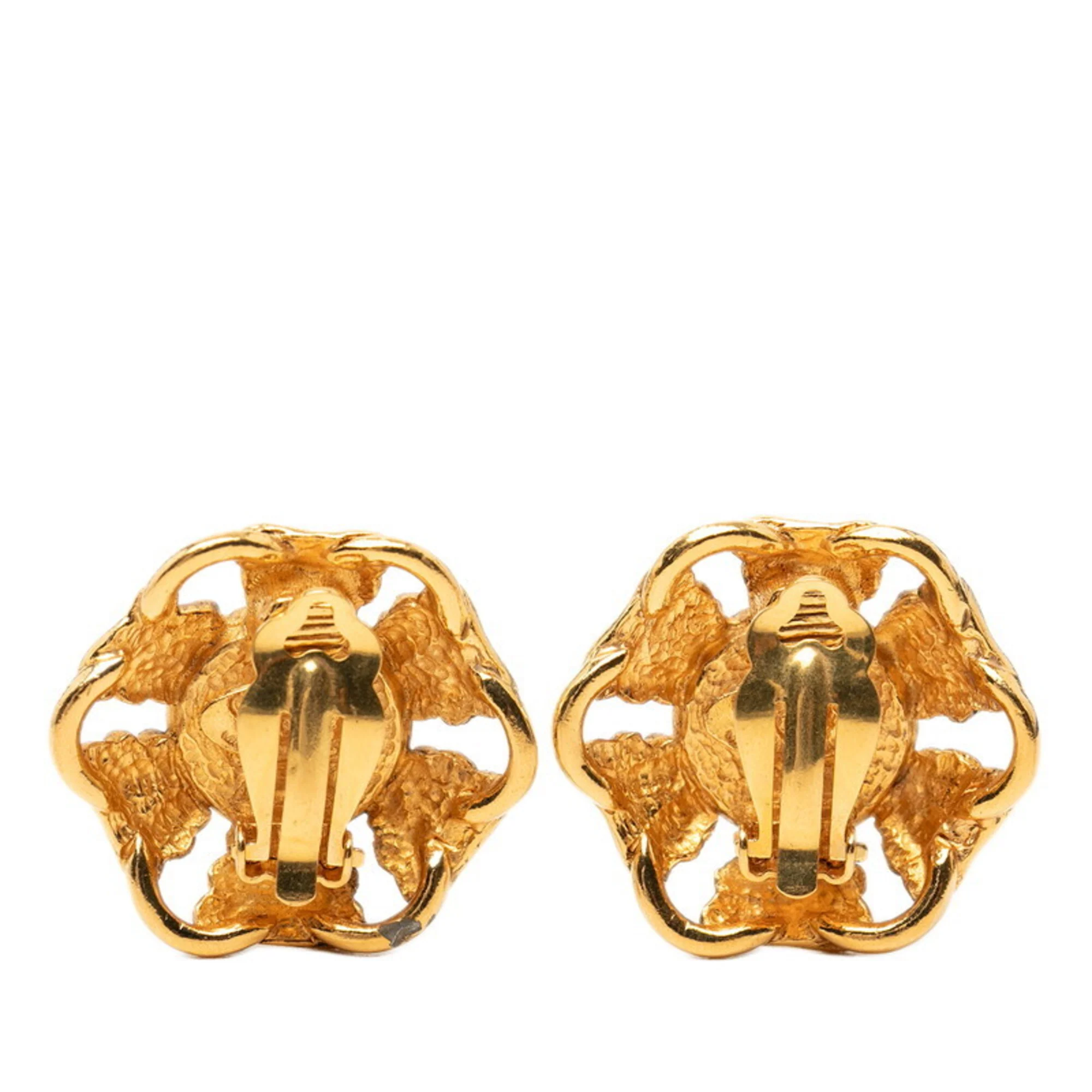 Pearl Clip-On Earrings Gold and Faux Pearl - Image 2