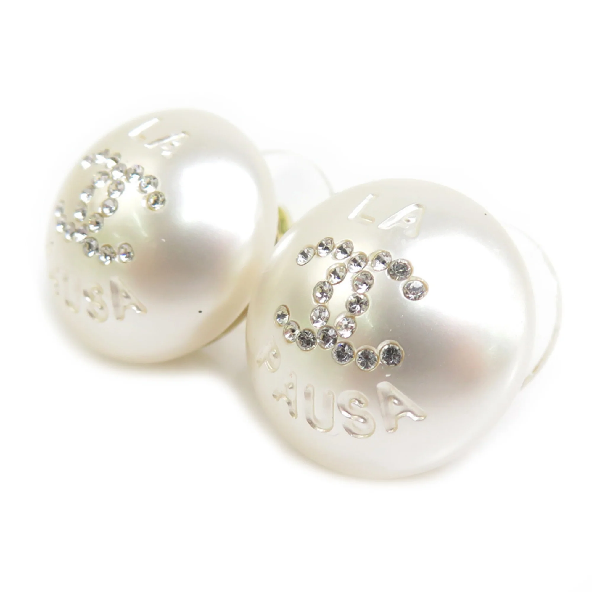 Pearl Earrings Metal and Artificial Pearl - Image 2