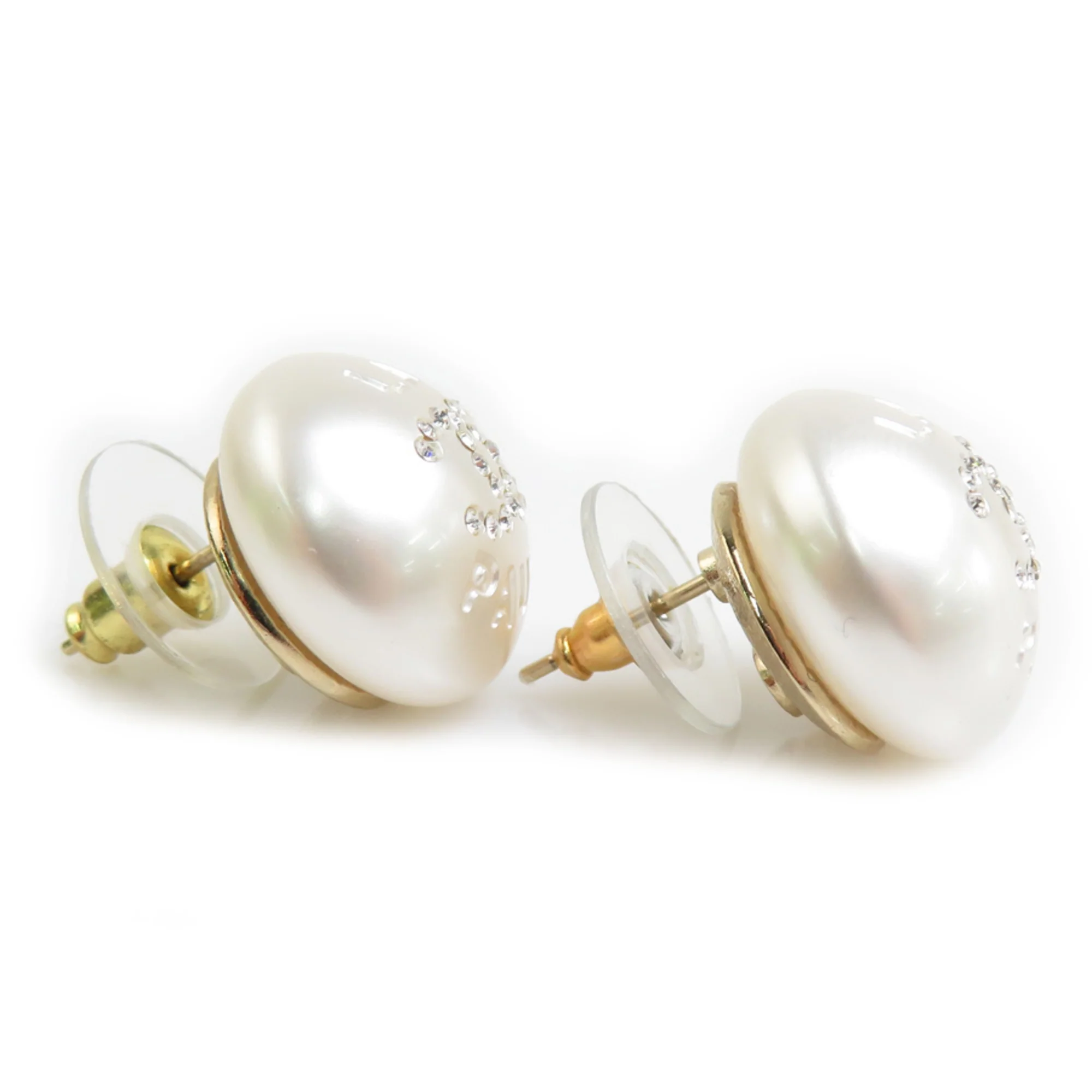 Pearl Earrings Metal and Artificial Pearl - Image 3