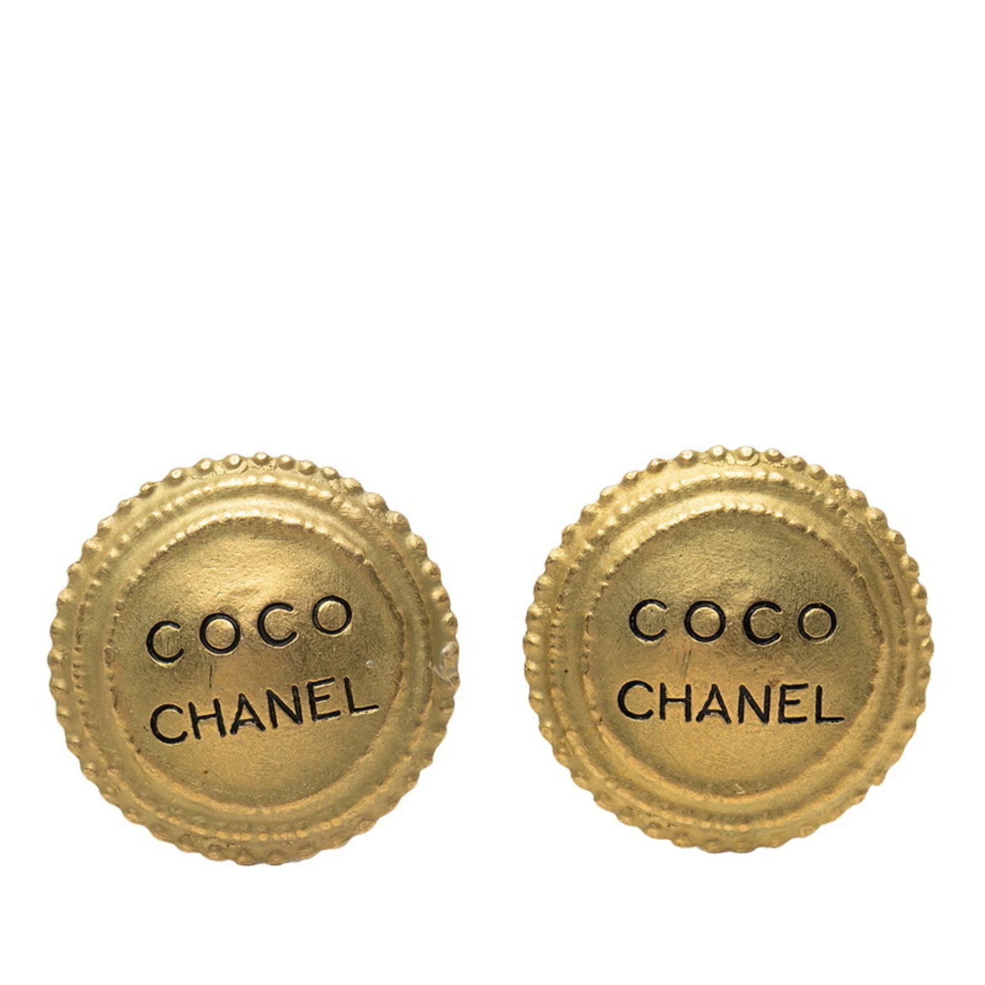 Vintage Clip-On Earrings Clip-On Gold-Tone Metal