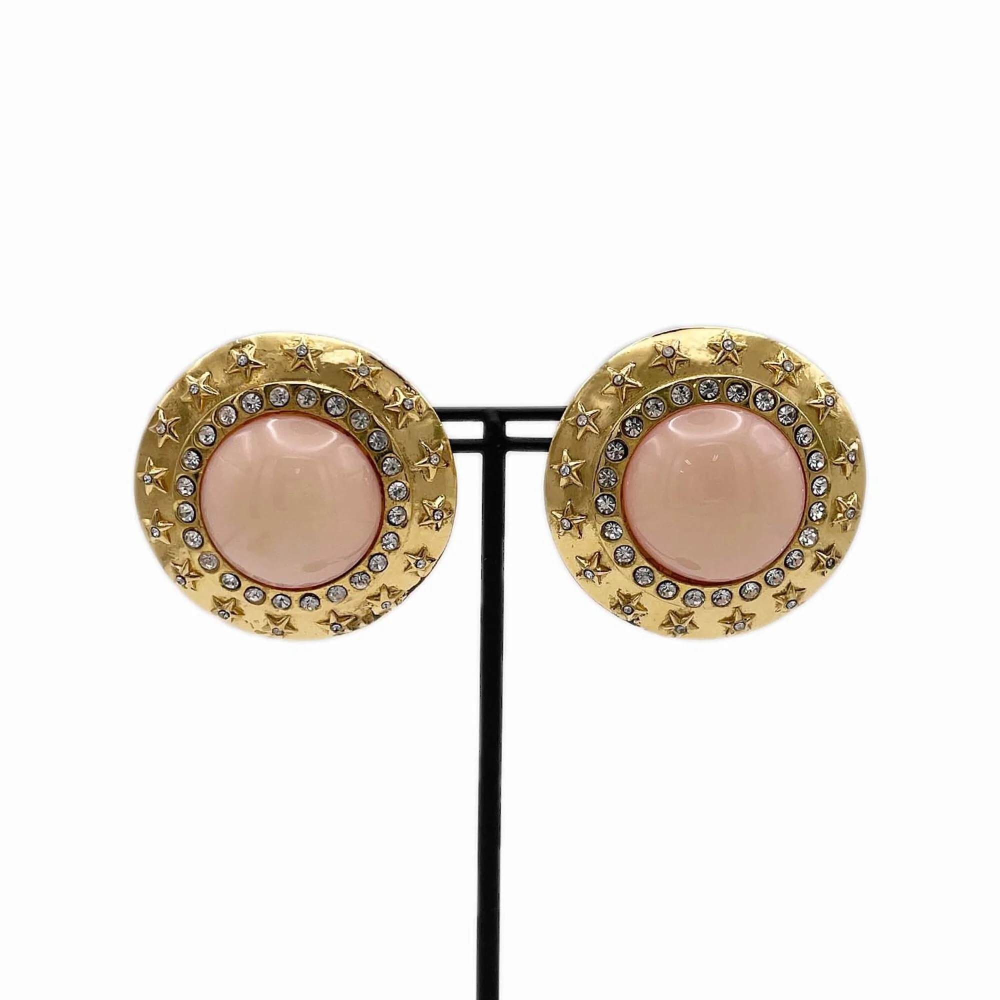 Vintage Clip-On Earrings Rhinestone Clip-On