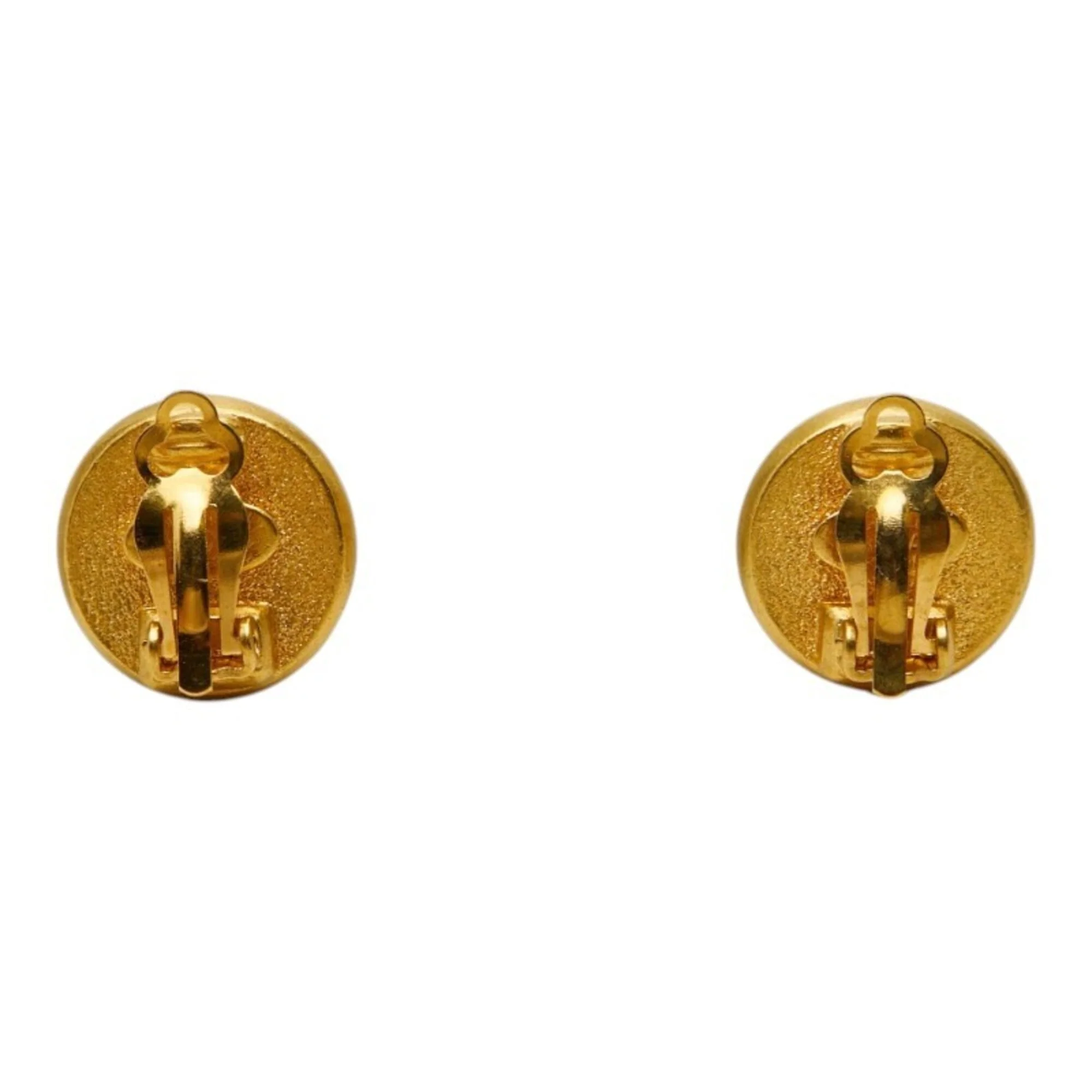 Vintage Earrings Gold-Tone Metal - Image 3