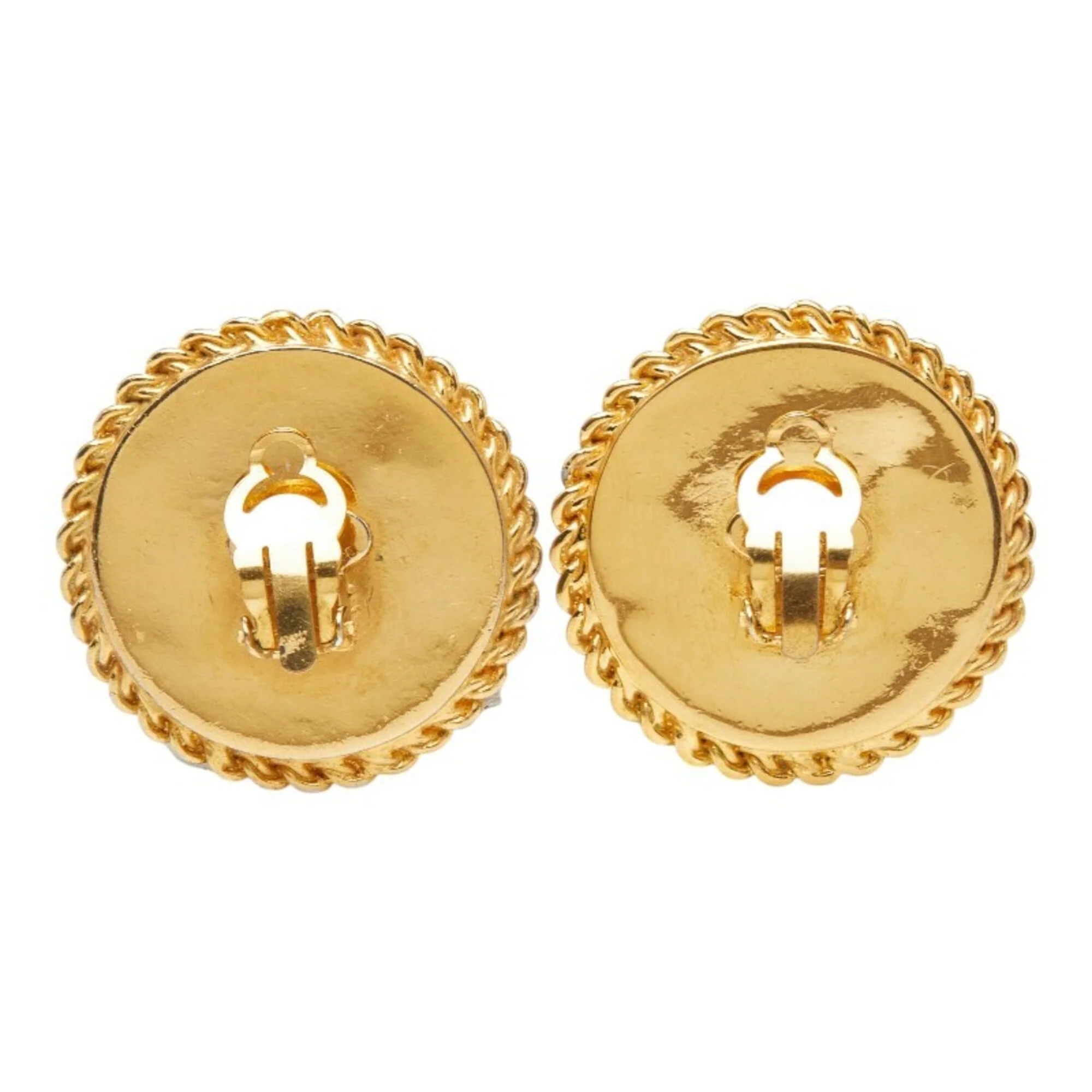Vintage Earrings Gold-Tone Metal - Image 3