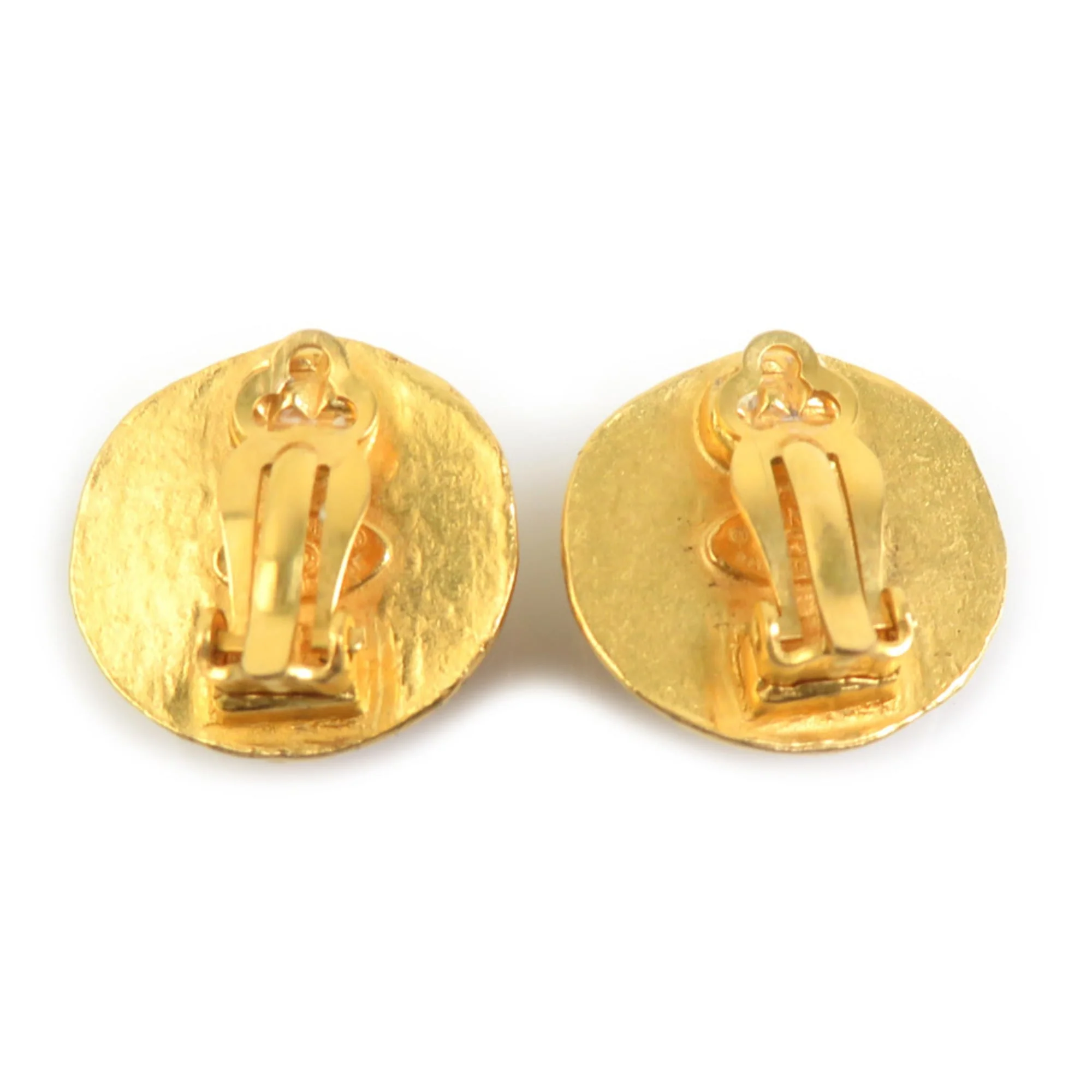 Vintage Earrings Gold-Tone Metal - Image 5