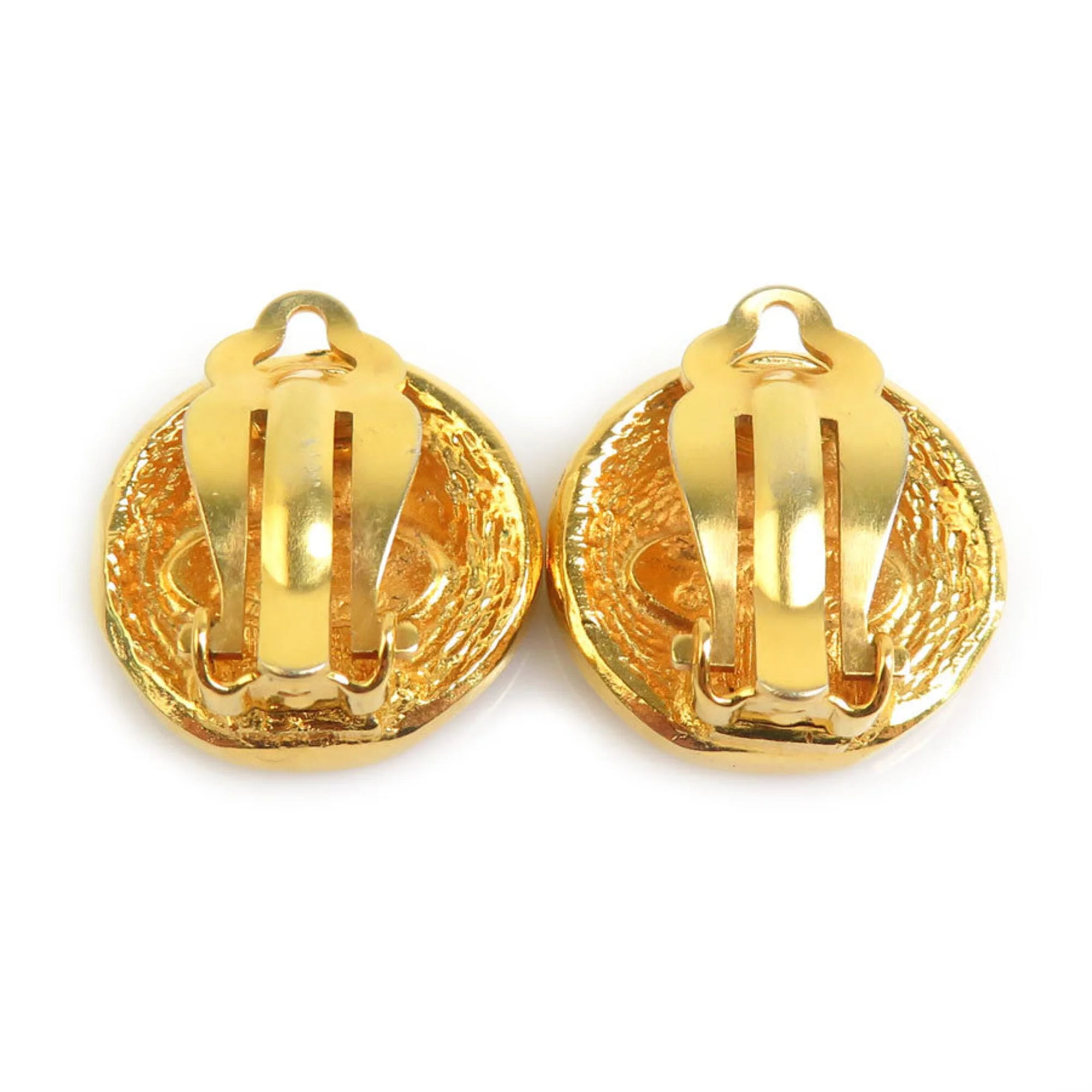 Vintage Earrings Gold-Tone Metal - Image 5