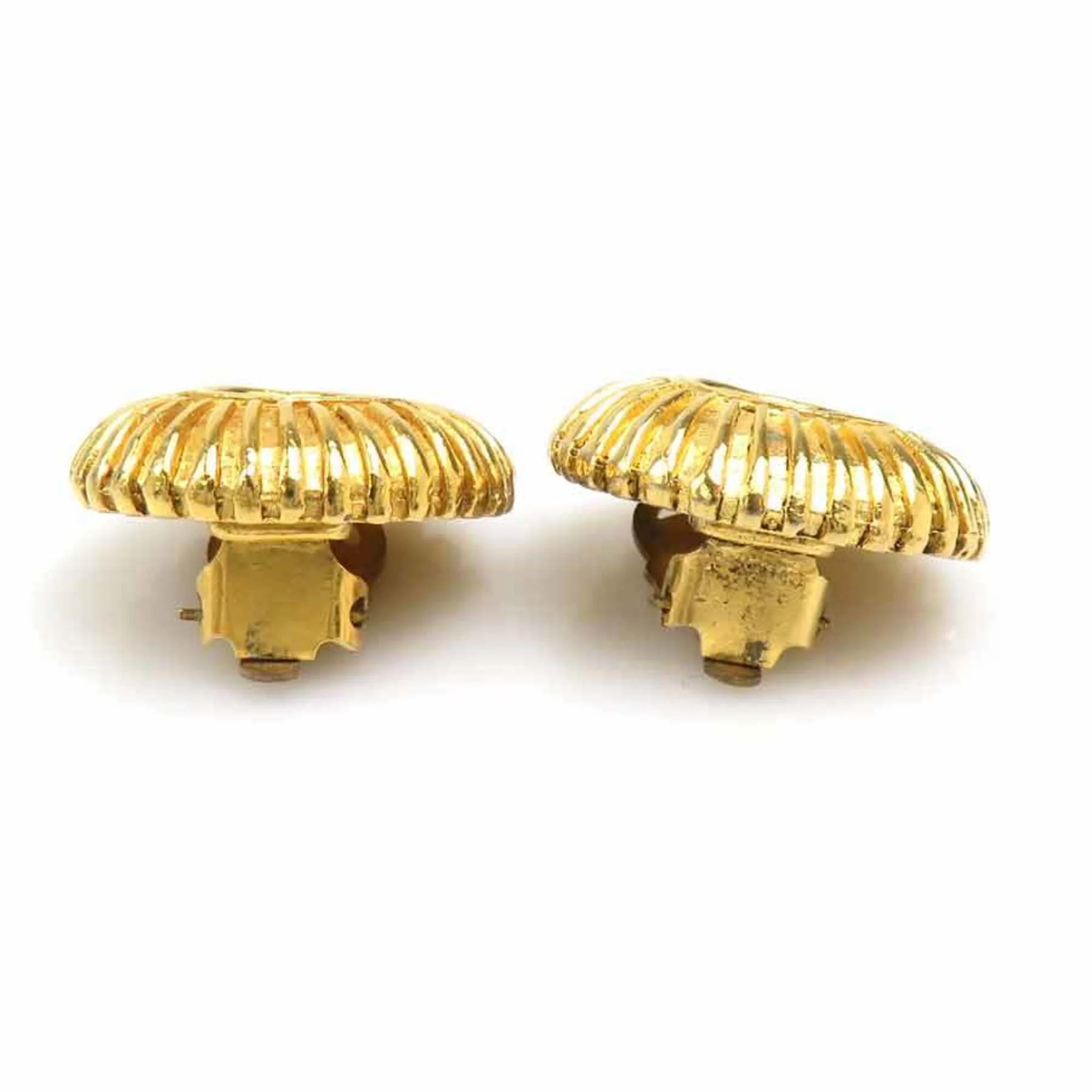 Vintage Earrings Gold-Tone Metal - Image 7