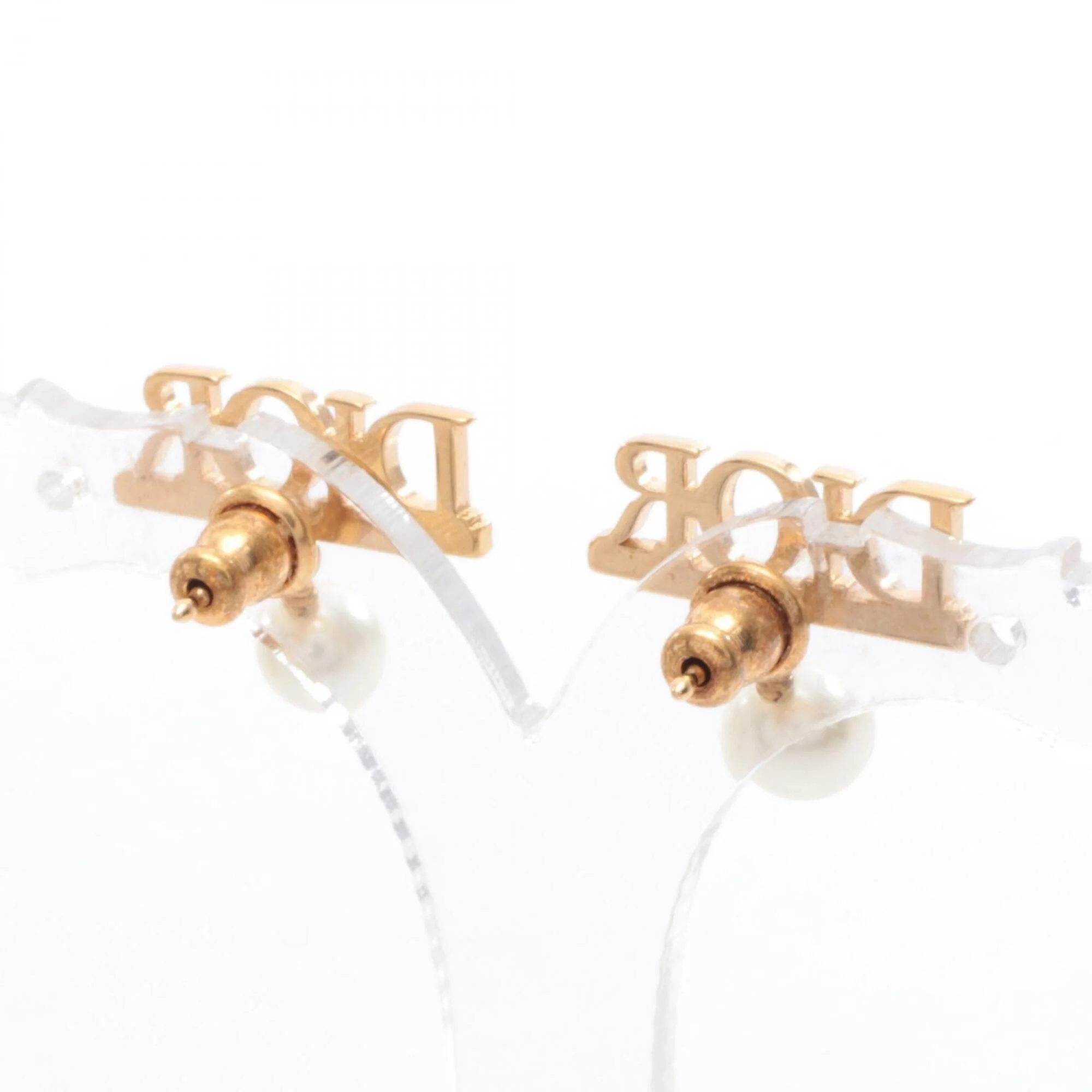 Earrings Pearl Gold-Tone Metal - Image 2