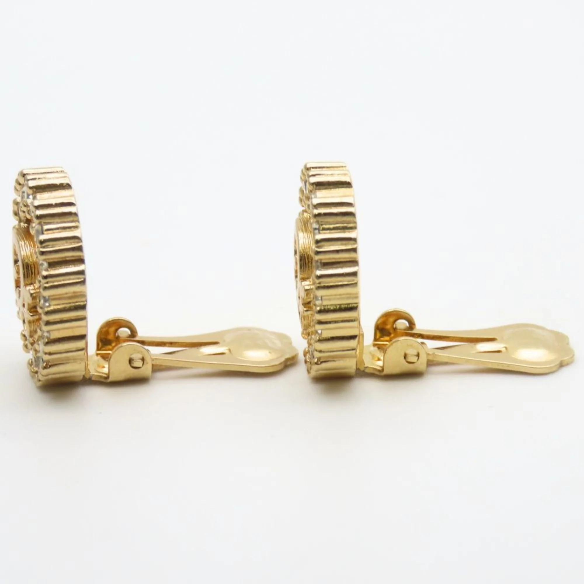 Earrings Rhinestone Gold-Tone Metal - Image 2