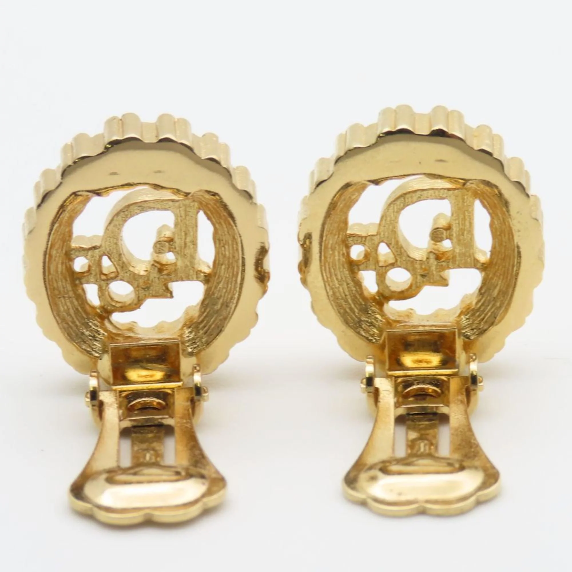 Earrings Rhinestone Gold-Tone Metal - Image 3