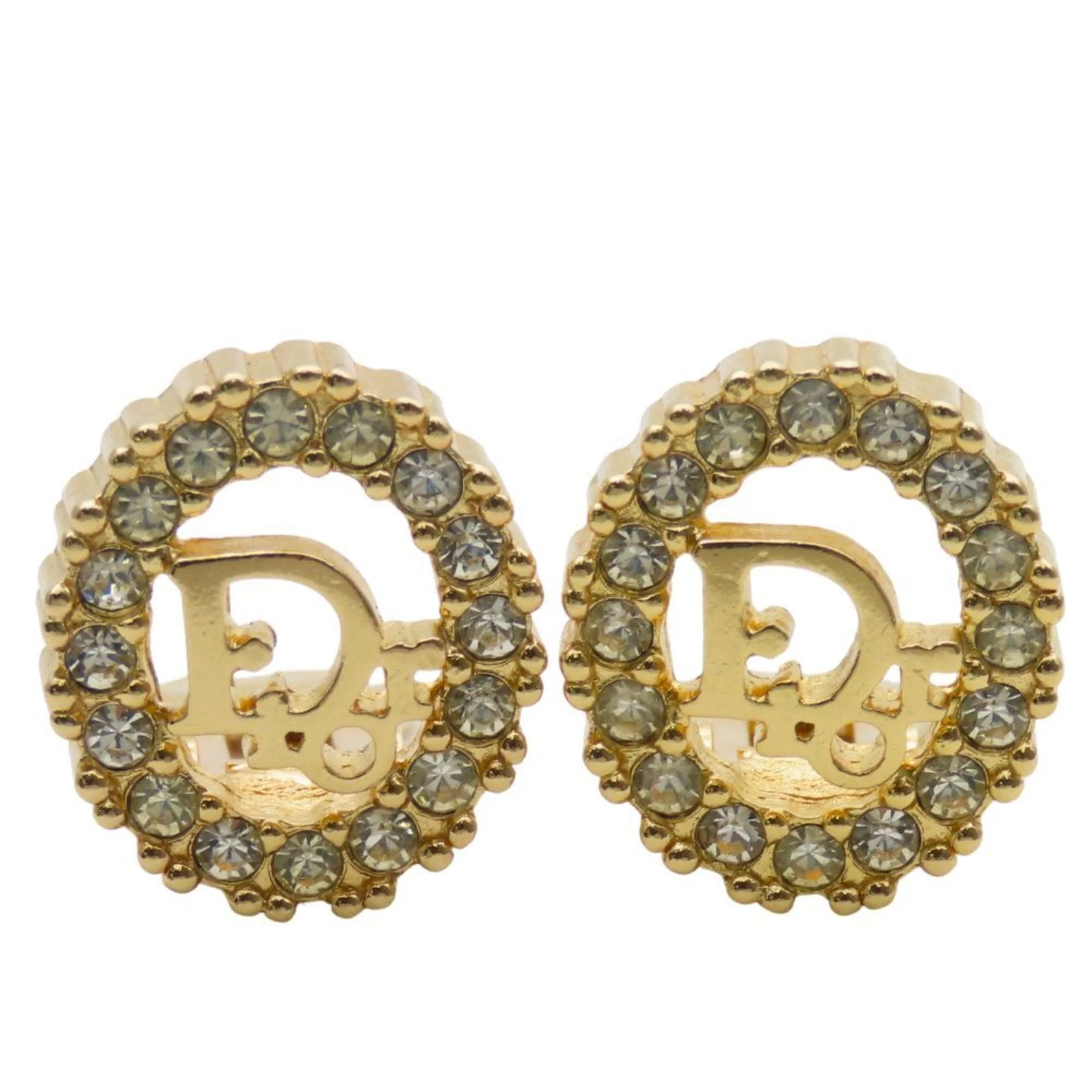 Earrings Rhinestone Gold-Tone Metal - Image 9