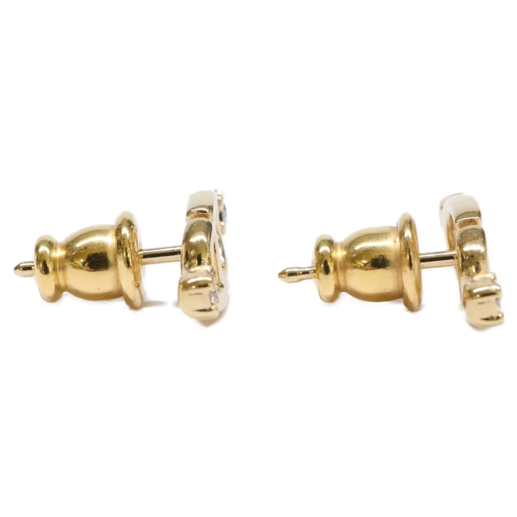 Earrings Rhinestone Stud Gold-Tone Metal - Image 4