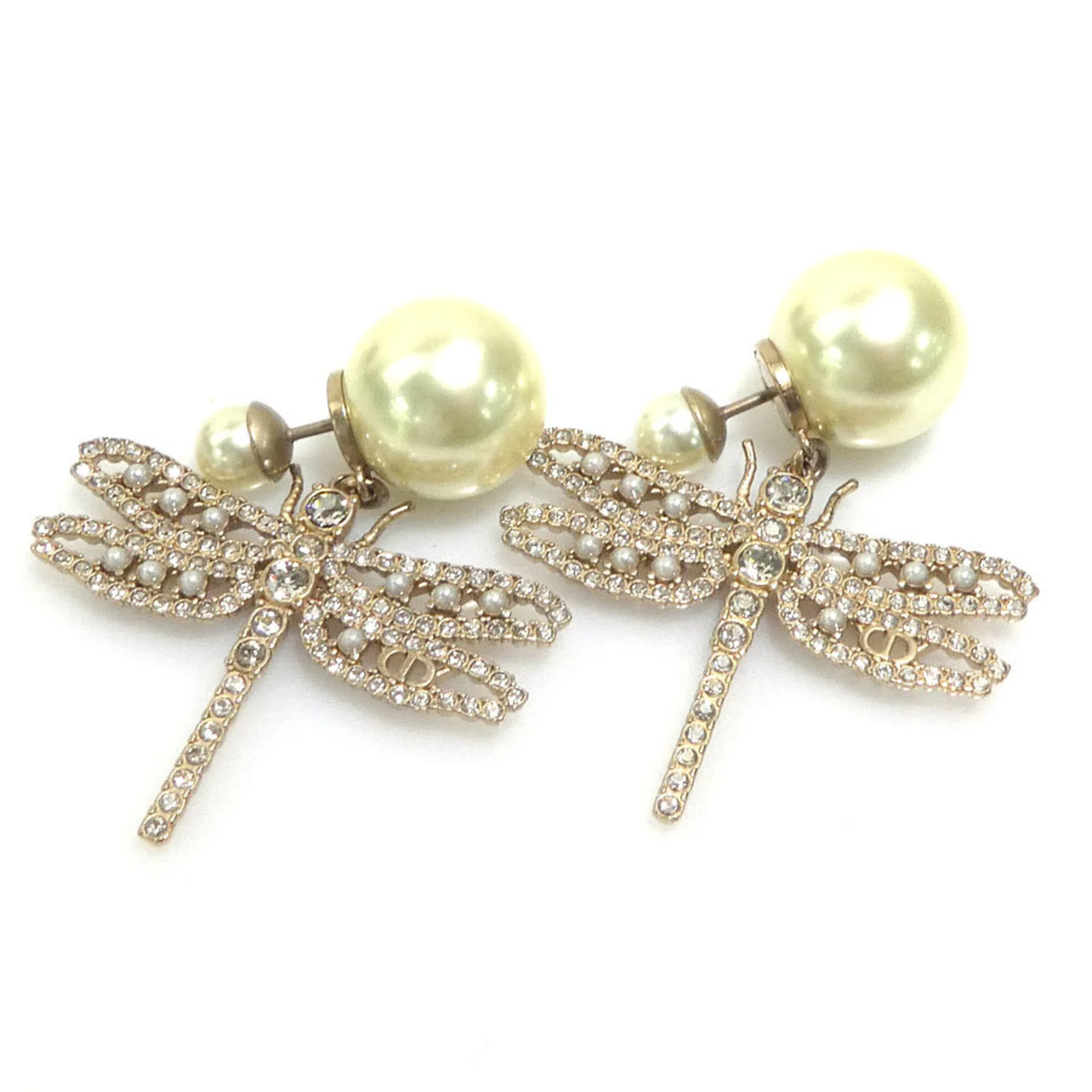 Pearl Earrings Metal and Artificial Pearl - Image 3