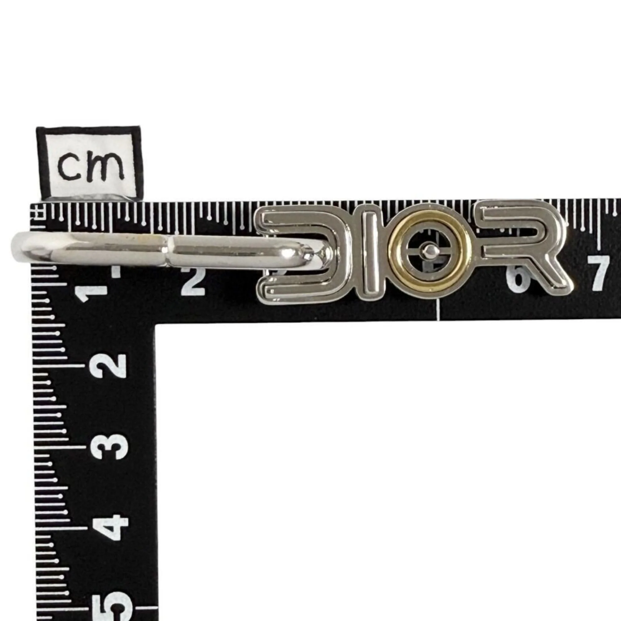 Single Earring Logo Silver-Tone Metal - Image 8