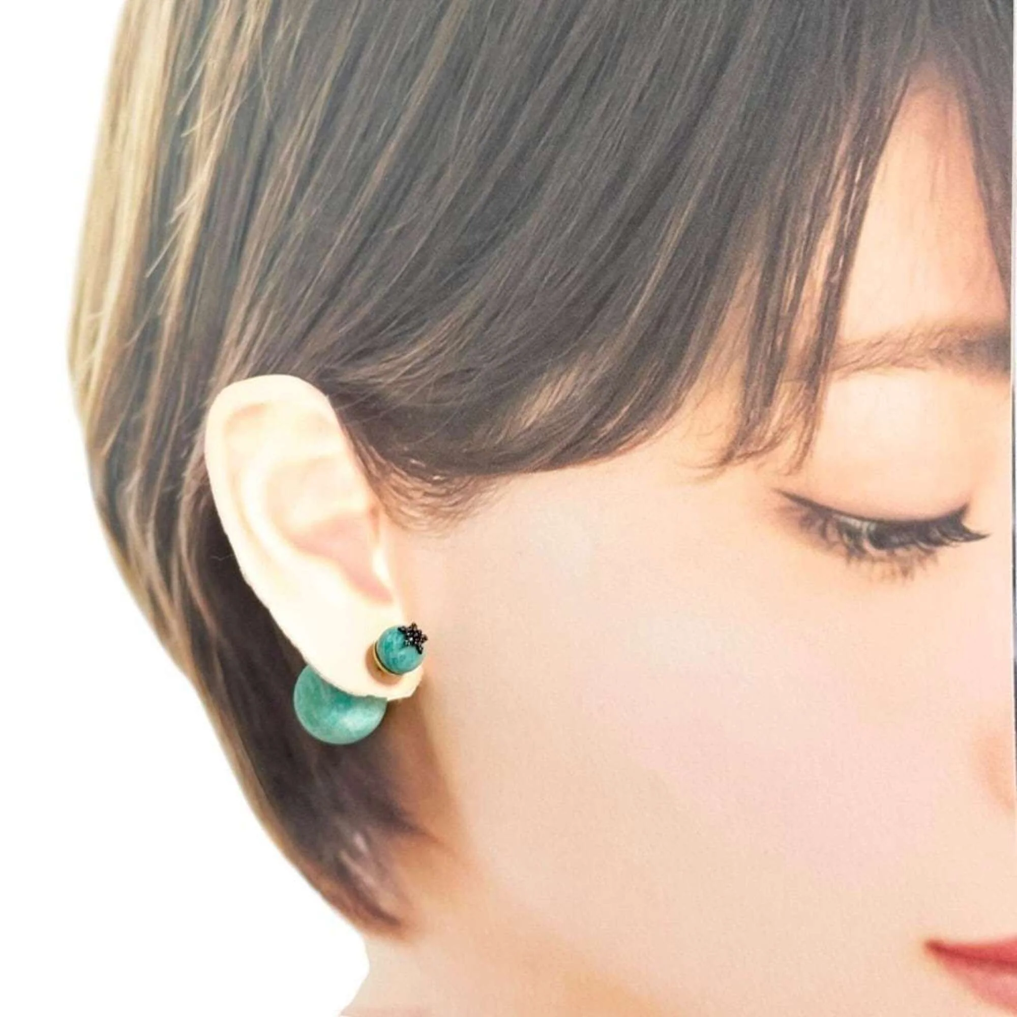 Tribal Earrings Metal and Rhinestone - Image 9