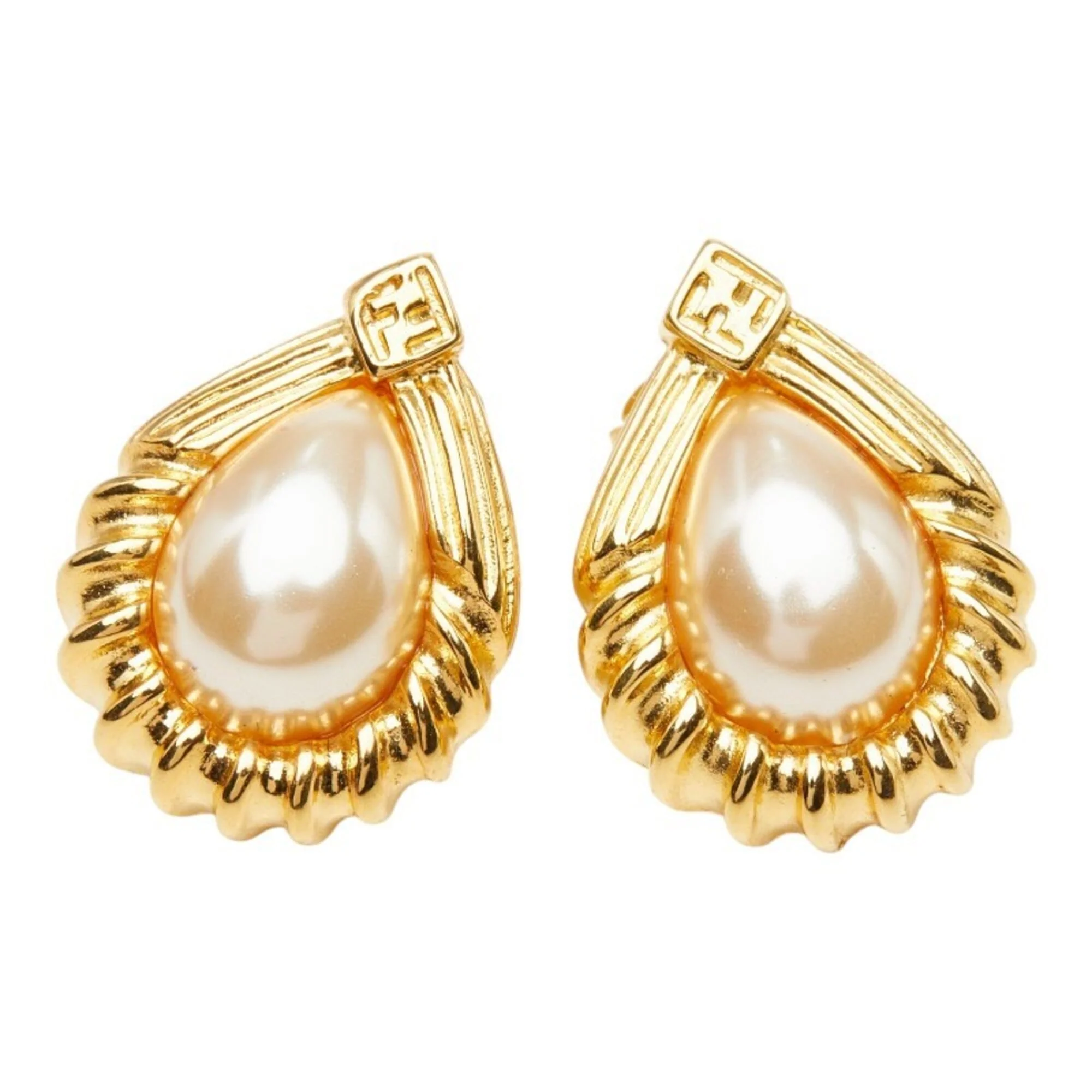 Vintage Earrings Pearl Stud - Image 2