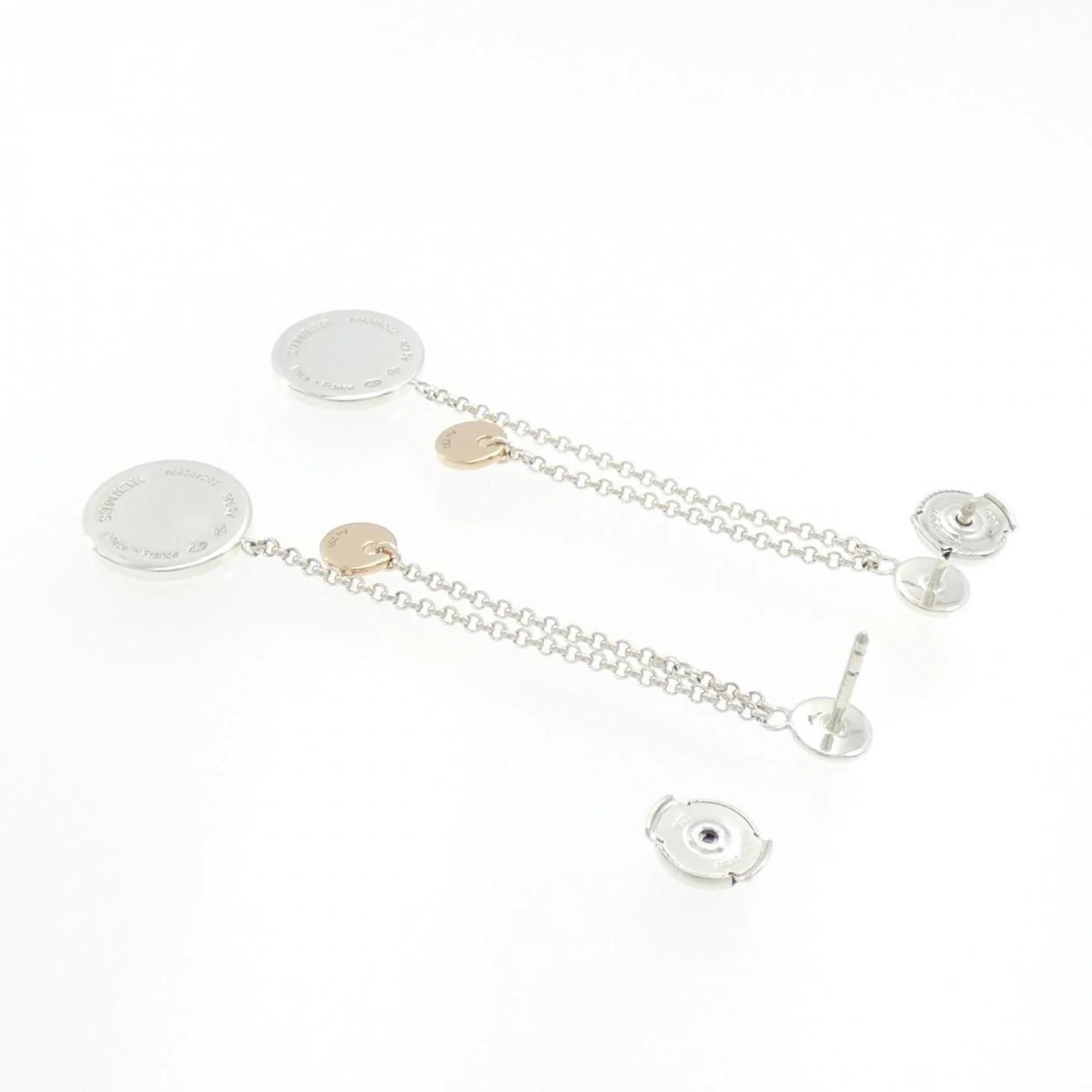 Earrings 18K Rose Gold and Sterling Silver - Image 3