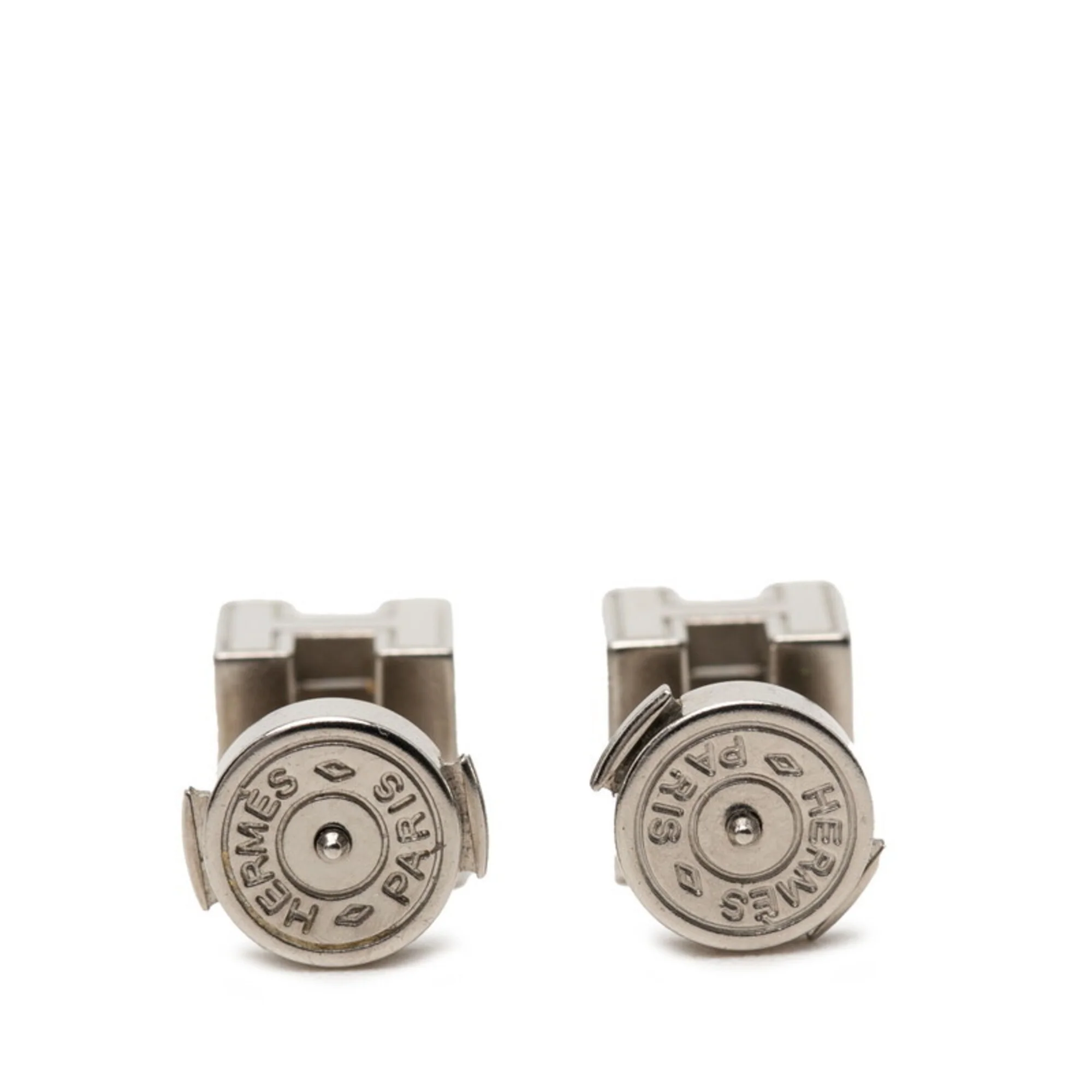 Earrings Logo Stud Silver-Tone Metal - Image 2