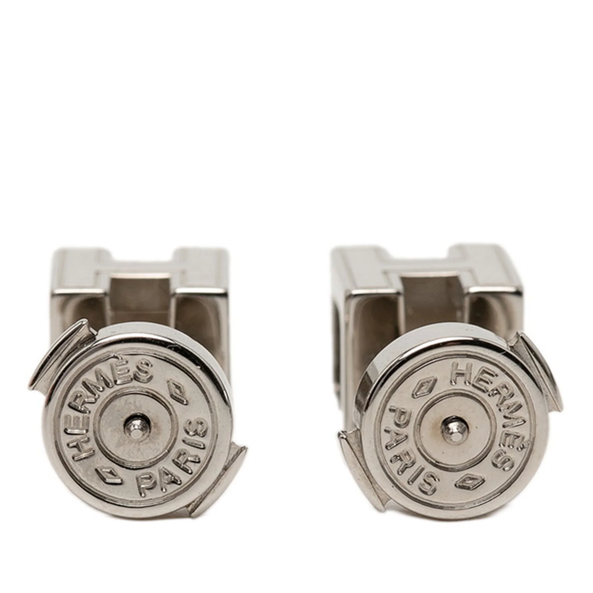 Earrings Logo Stud Silver-Tone Metal - Image 2