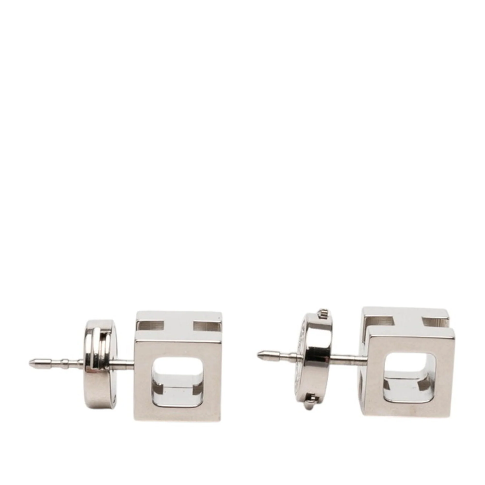 Earrings Stud Silver-Tone Metal - Image 3