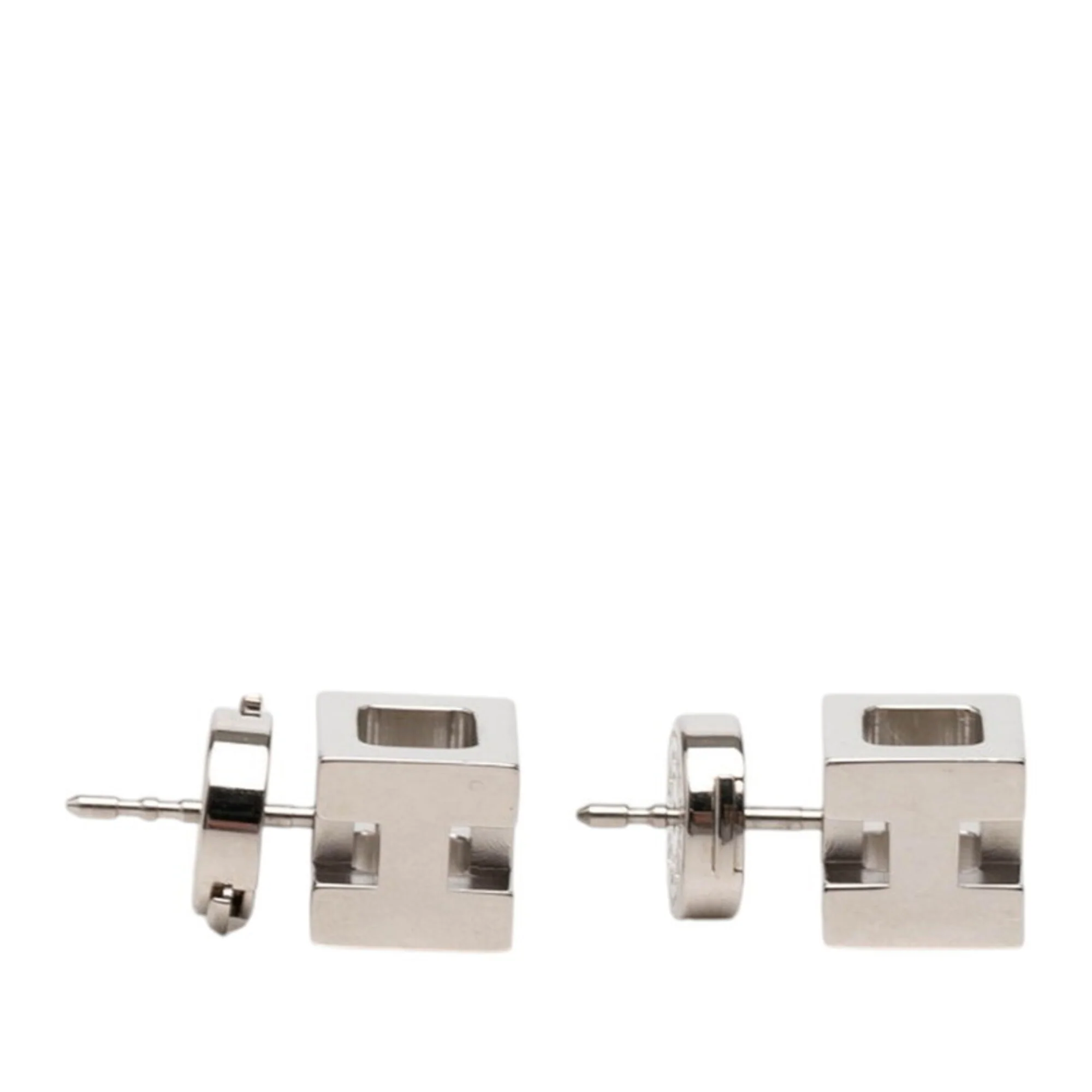 Earrings Stud Silver-Tone Metal - Image 4