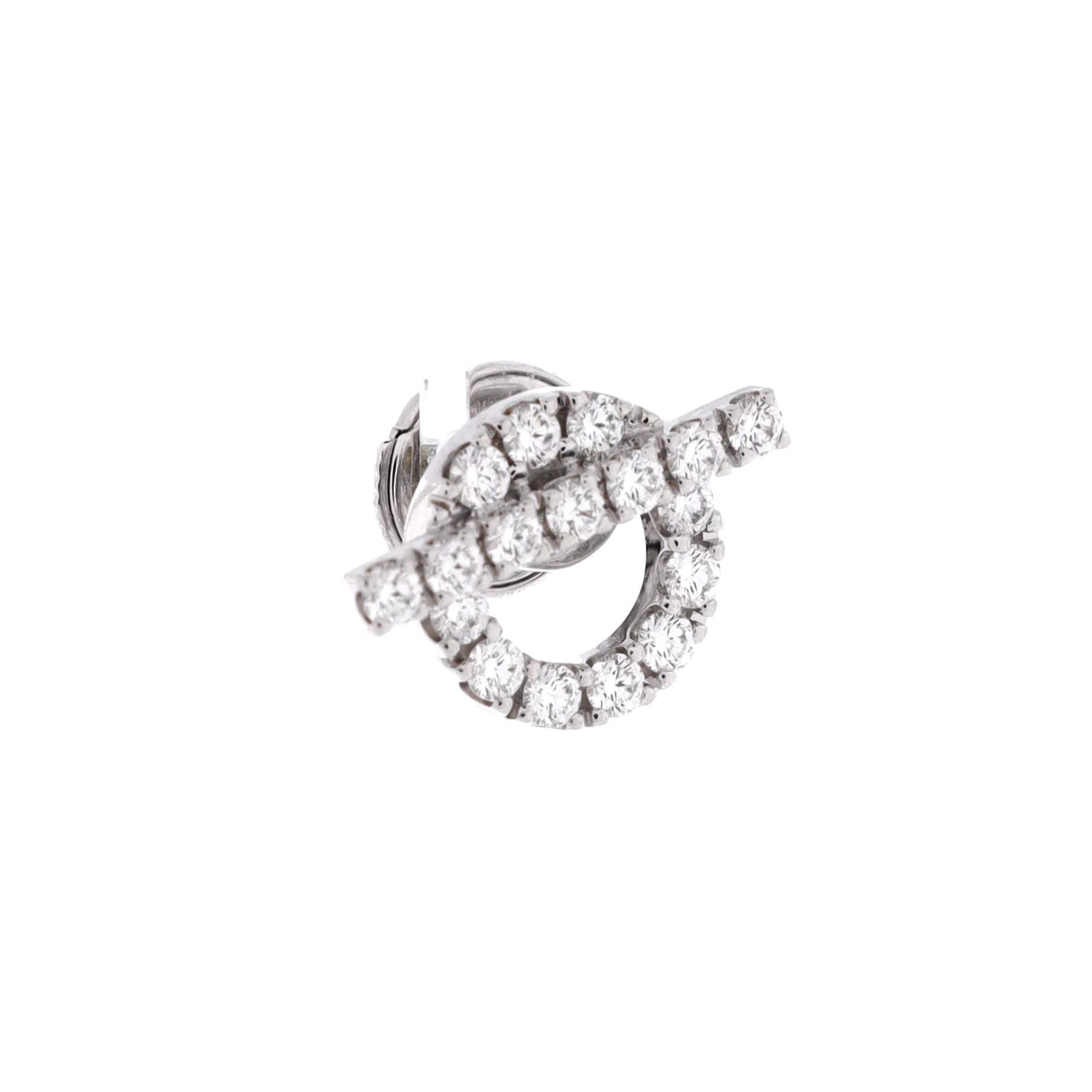 Finesse Stud Earrings 18K White Gold and Diamonds - Image 3