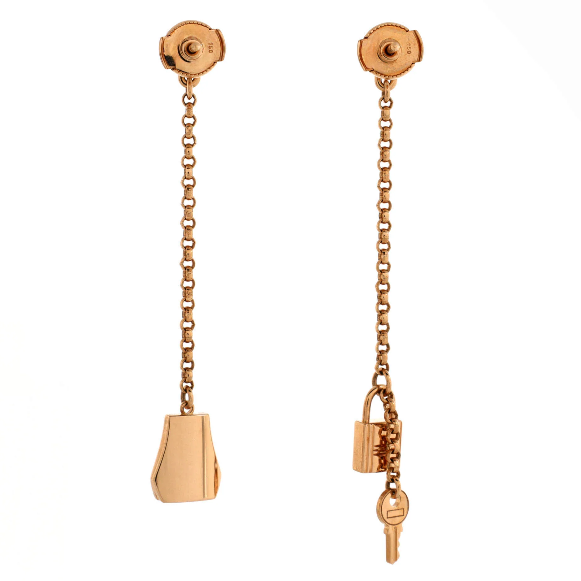 Kelly Clochette Drop Earrings 18K Rose Gold - Image 2